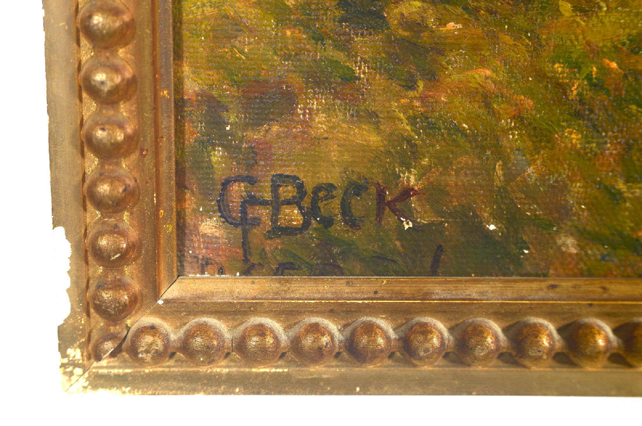Detail a: Christian Frederik Beck, 1876-1954 Kopenhagen , Studium an der Kgl. Kunstakademie Kopenhagen, dänische Landschaft, links unten signiert, Öl/Lwd, ...