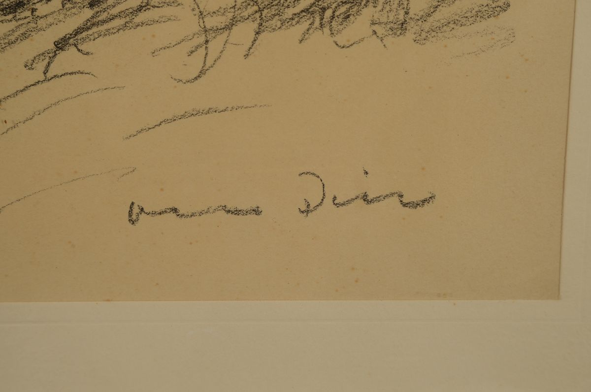 Detail a: Otto Dill, 1884 Neustadt a.d. Weinstraße - 1957 Bad Dürkheim, Bleistiftzeichnung auf Papier, schreitender Tiger, rechts unten sign., PP, unter ...
