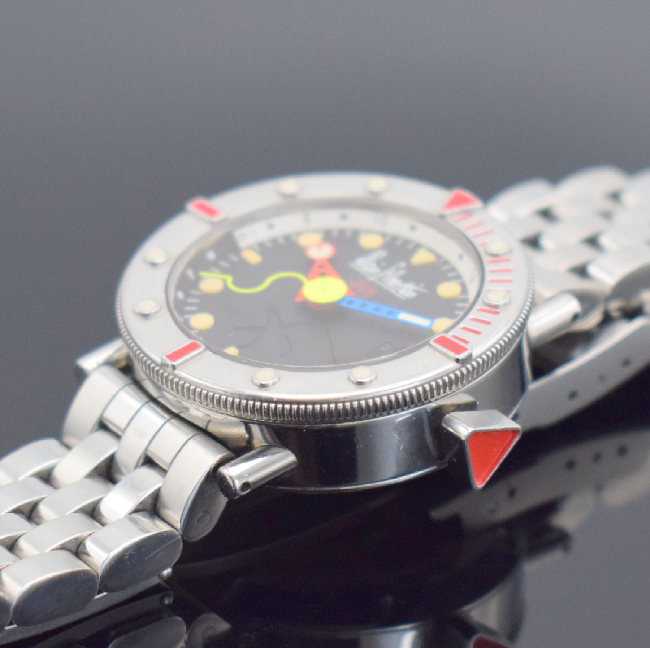 Detail c: ALAIN SILBERSTEIN Marine GMT auf 500 Stück limitierte Armbanduhr mit 2. Zeitzone, Automatik, beids. vergl. Edelstahlgehäuse inkl. Gliederband m. ...