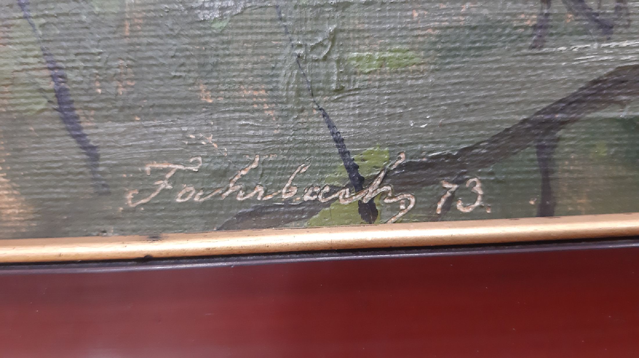 Detail c: Carl Ludwig Fahrbach, 1835 Heidelberg - 1902 Düsseldorf, deutscher Landschafter und exemplarischer Vertreter der Düsseldorfer Schule, ab 1867 ...