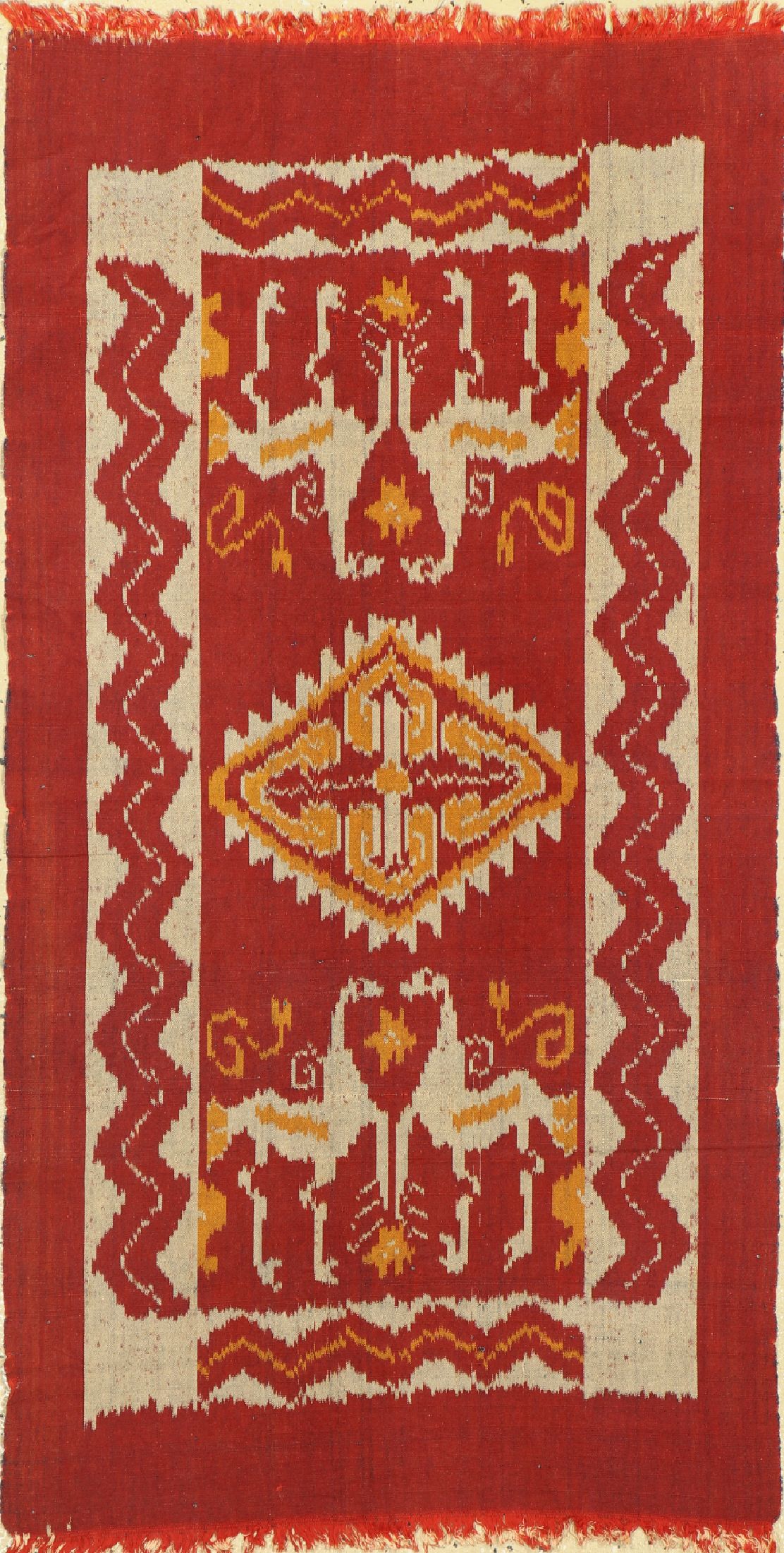 Ikat alt, Indonesien, um 1940/1950, Baumwolle, ca. 115 x 60 cm, EHZ:(Guter Zustand)