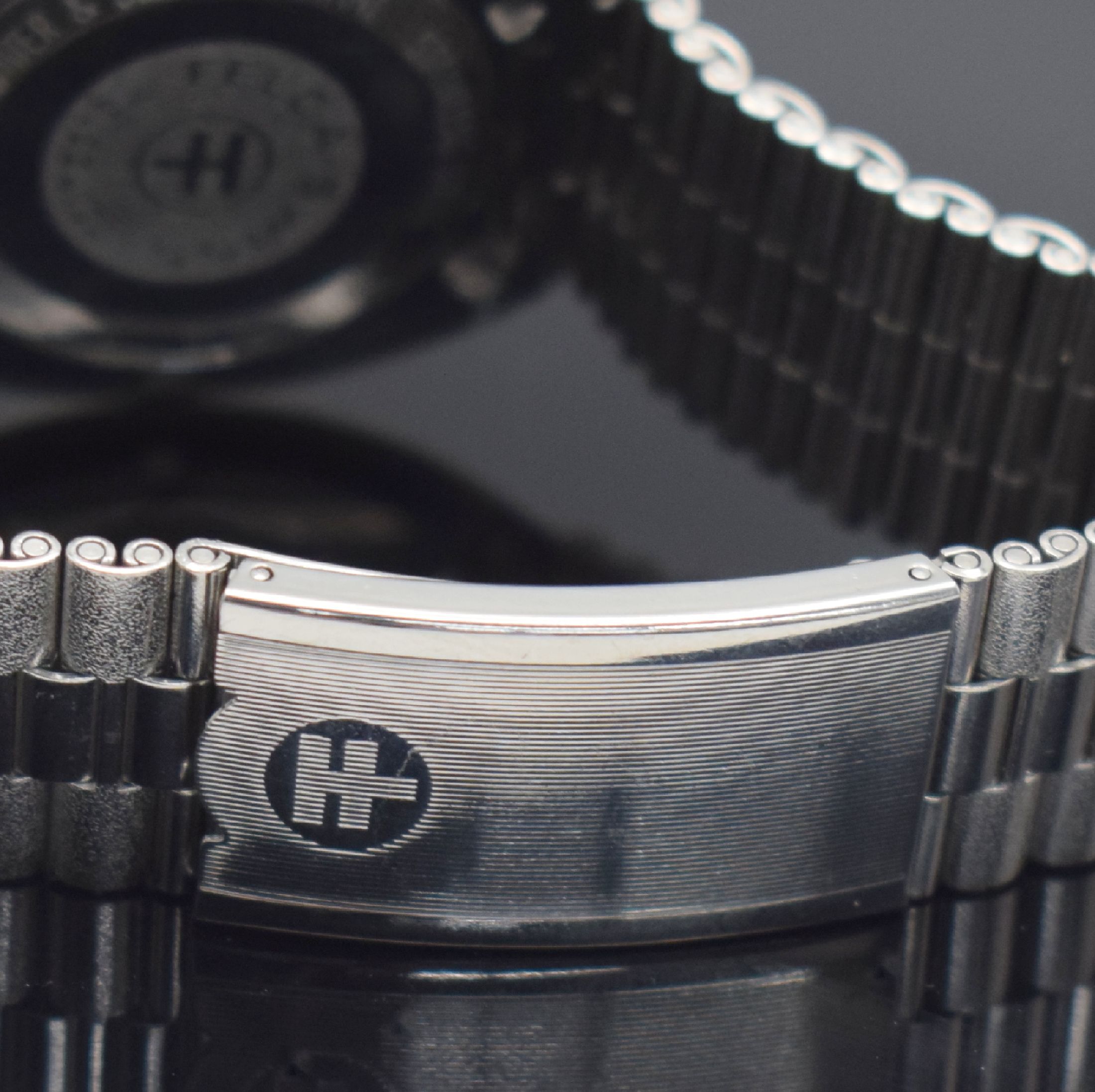 Detail d: FELCA Tele Guide Rotomatic seltene, gut erhaltene Herrenarmbanduhr, Schweiz um 1970, Automatik, aufwendiges 3-teil. Monocoque-Geh. m. ...