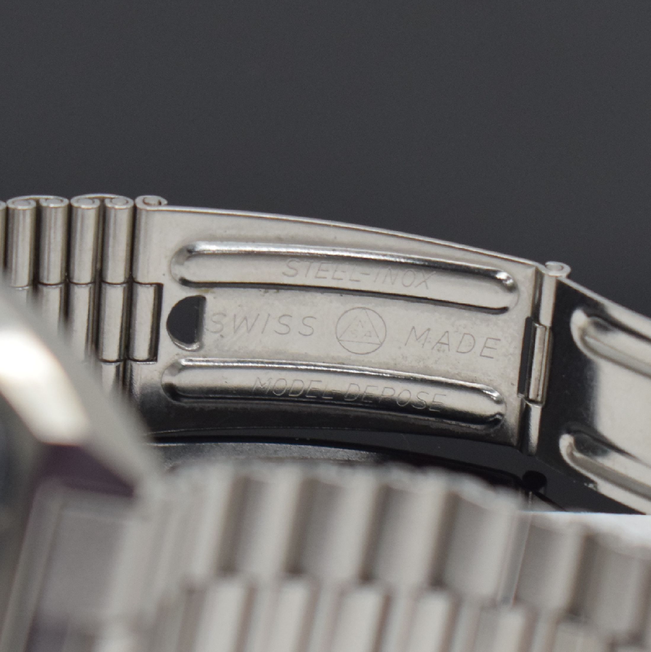 Detail g: FELCA Tele Guide Rotomatic seltene, gut erhaltene Herrenarmbanduhr, Schweiz um 1970, Automatik, aufwendiges 3-teil. Monocoque-Geh. m. ...
