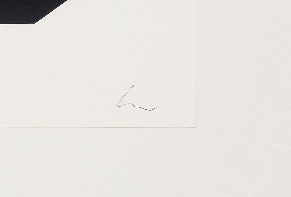 Detail a: Unbekannter zeitgen. Künstler, drei Collagen, Raumkörper im optischen Gleichgewicht, alle handsign., teils dat. 79, u.Gl., R.