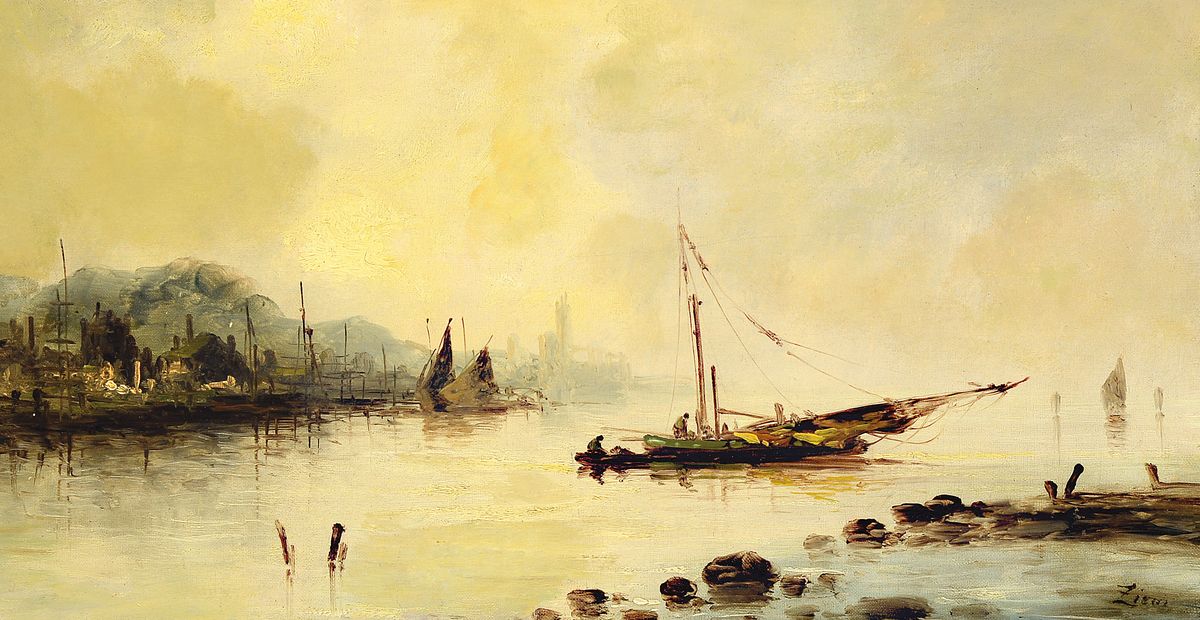 Felix Ziem, 1821 Beaune-1911 Paris, bekannter französischer Maler der Schule von Barbizon, neben Konstantinopel und dem Nil gilt Venedig als ...