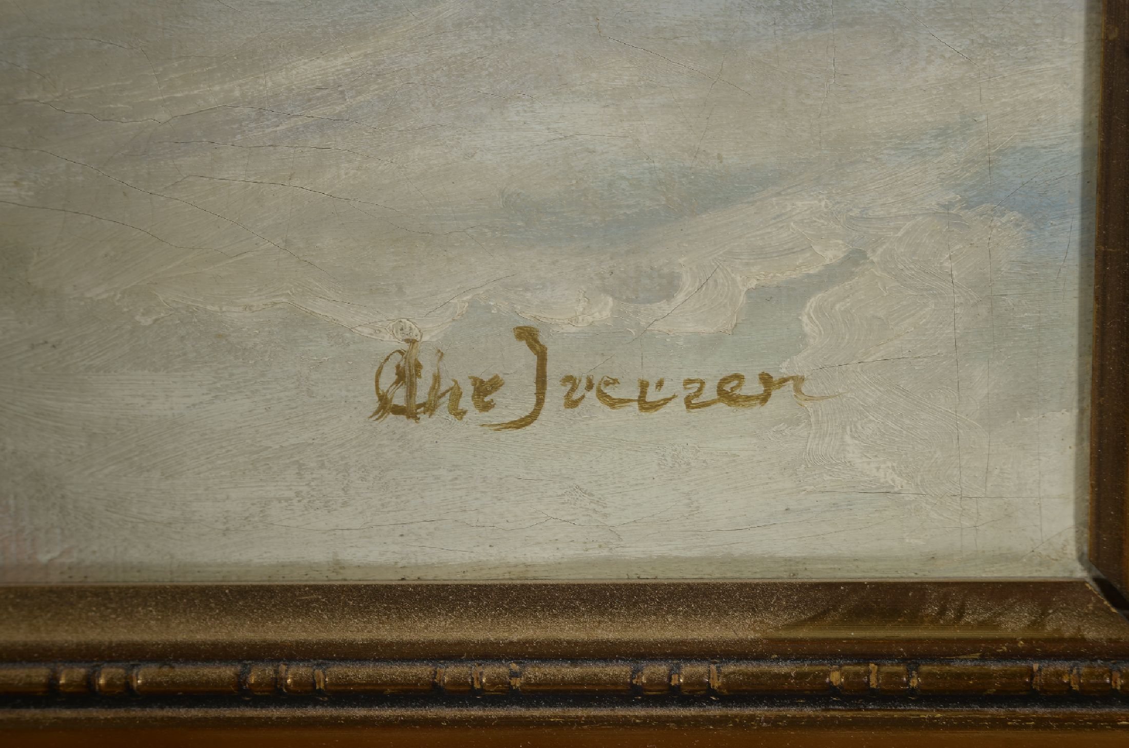 Detail a: Ake Iversen, Maler der 1. Hälfte des 20. Jh., Personen am Strand, Öl/Lwd, rechts unten signiert, ca. 40x60cm, R. ca. 56x76cm