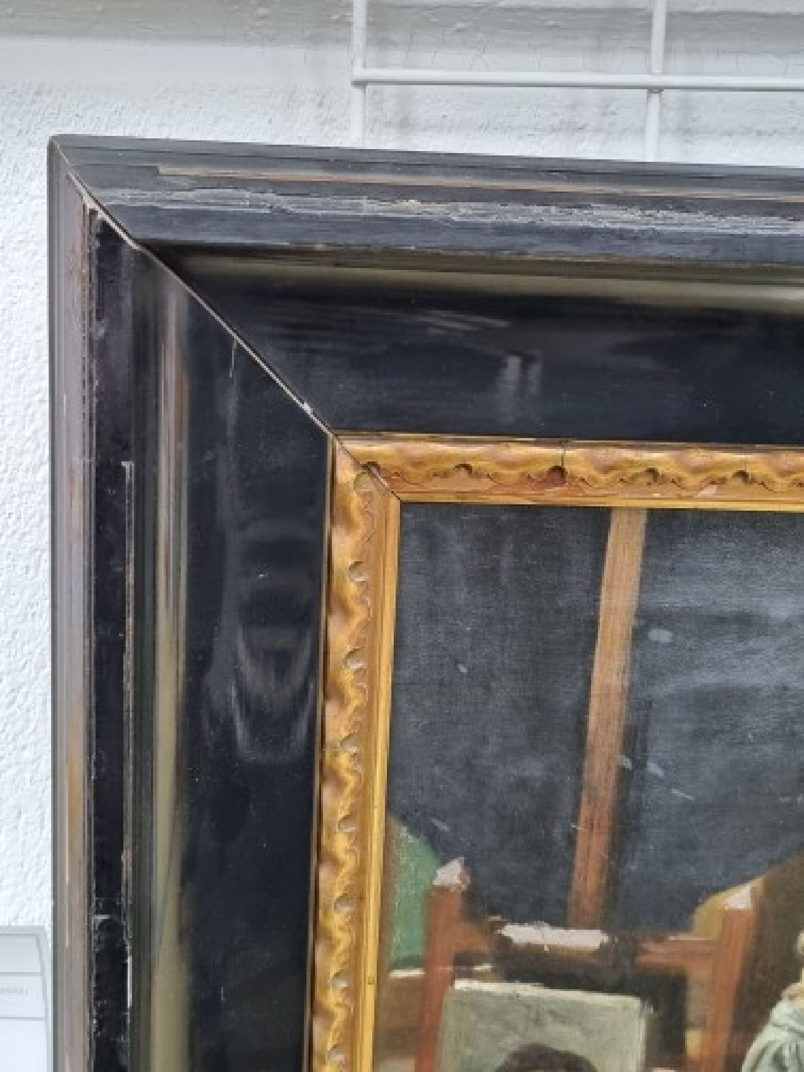 Detail e: Unbekannter Künstler, um 1900, Bildnis einerDame im Maleratelier, lt. Einl. wohl Bildnis Bertha Wegemanns, Öl/Lwd, unsigniert, ca. 47x38cm, R. ca . ...