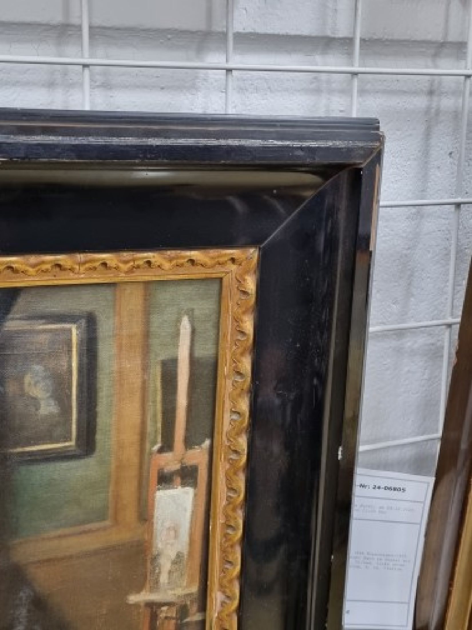 Detail f: Unbekannter Künstler, um 1900, Bildnis einerDame im Maleratelier, lt. Einl. wohl Bildnis Bertha Wegemanns, Öl/Lwd, unsigniert, ca. 47x38cm, R. ca . ...