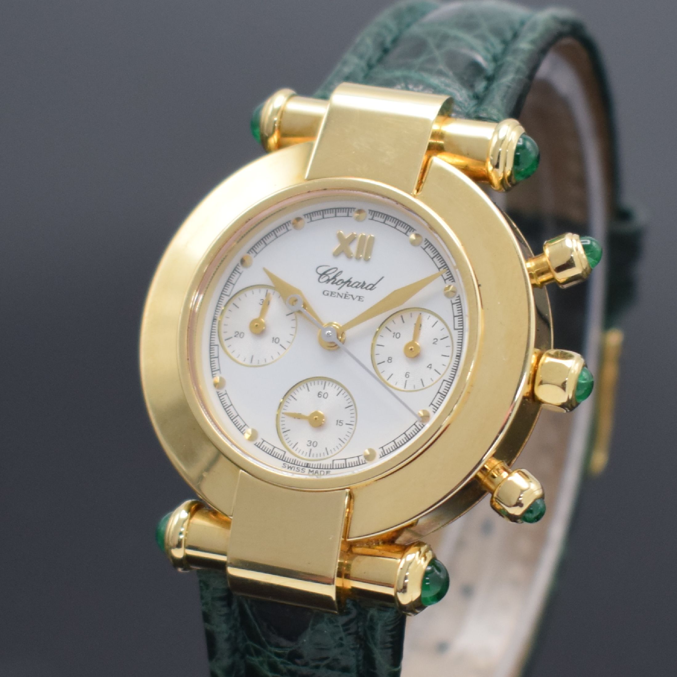Detail a: CHOPARD Imperiale Damenarmbanduhr in 750/000 GG Referenz 38/3157-22 mit Chronograph, Schweiz um 1995, quarz, massives Goldgeh., Bandanst., Krone & ...