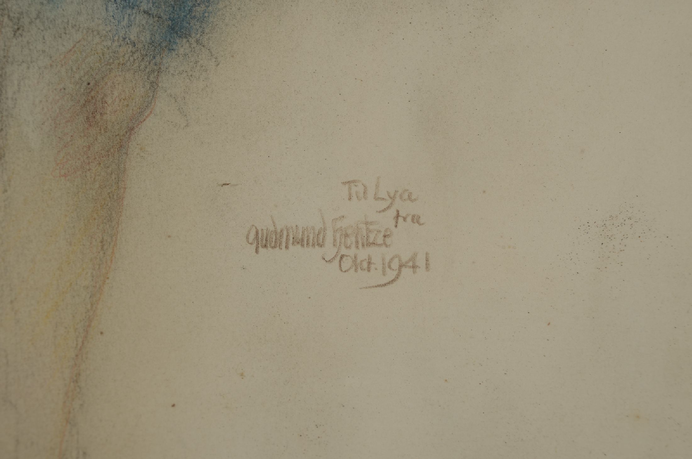 Detail a: Gudmund Hentze, 1875 Naestved-1949 Frederiksberg, Antike Kriegerin, Bleistift und Pastell, rechts unten signiert und dat. 1941, ca. 47x30cm, u.Gl., R.