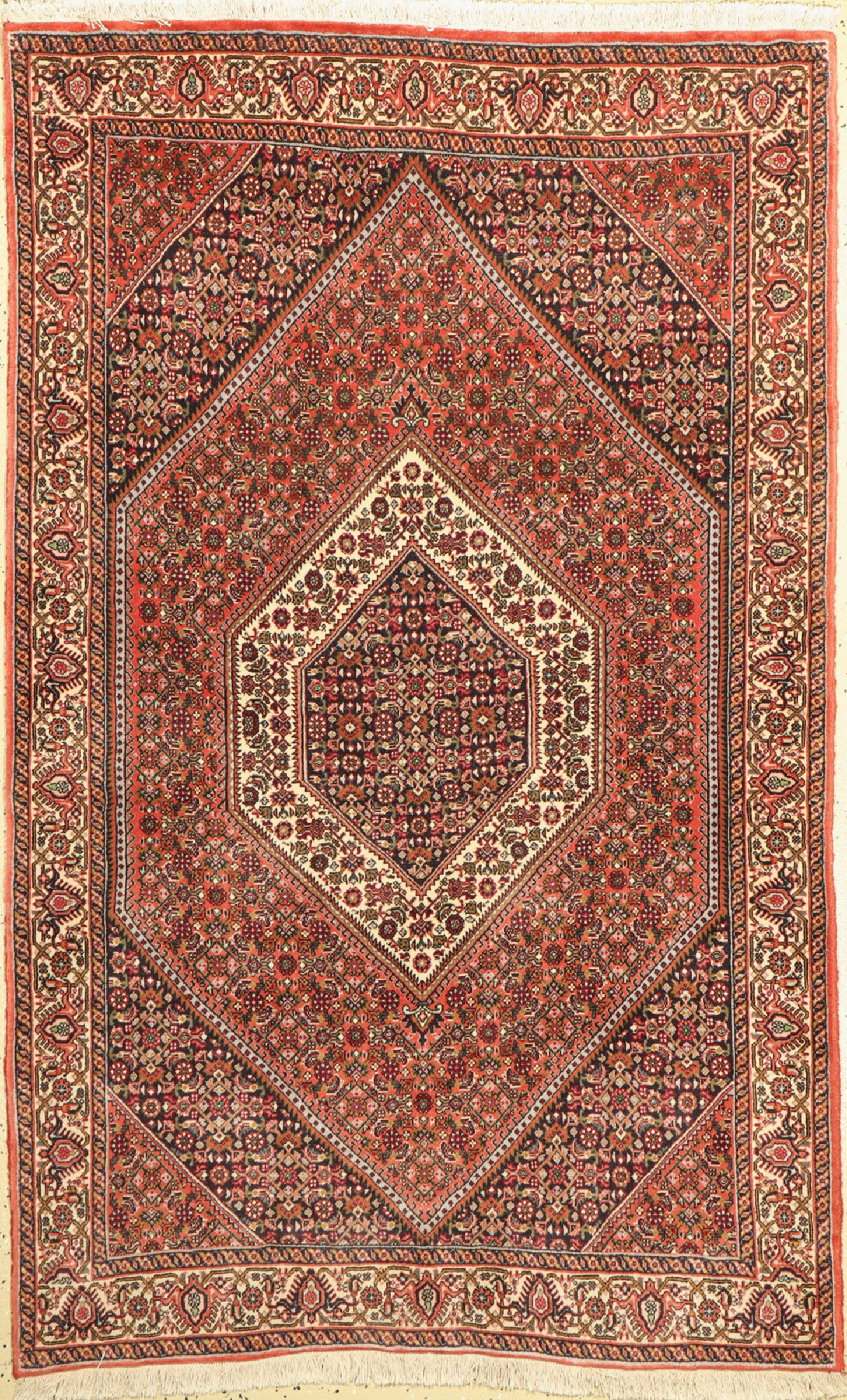 Bidjar Kork fein, Persien, ca. 40 Jahre, Korkwolle, ca. 180 x 115 cm, EHZ: 1-2
