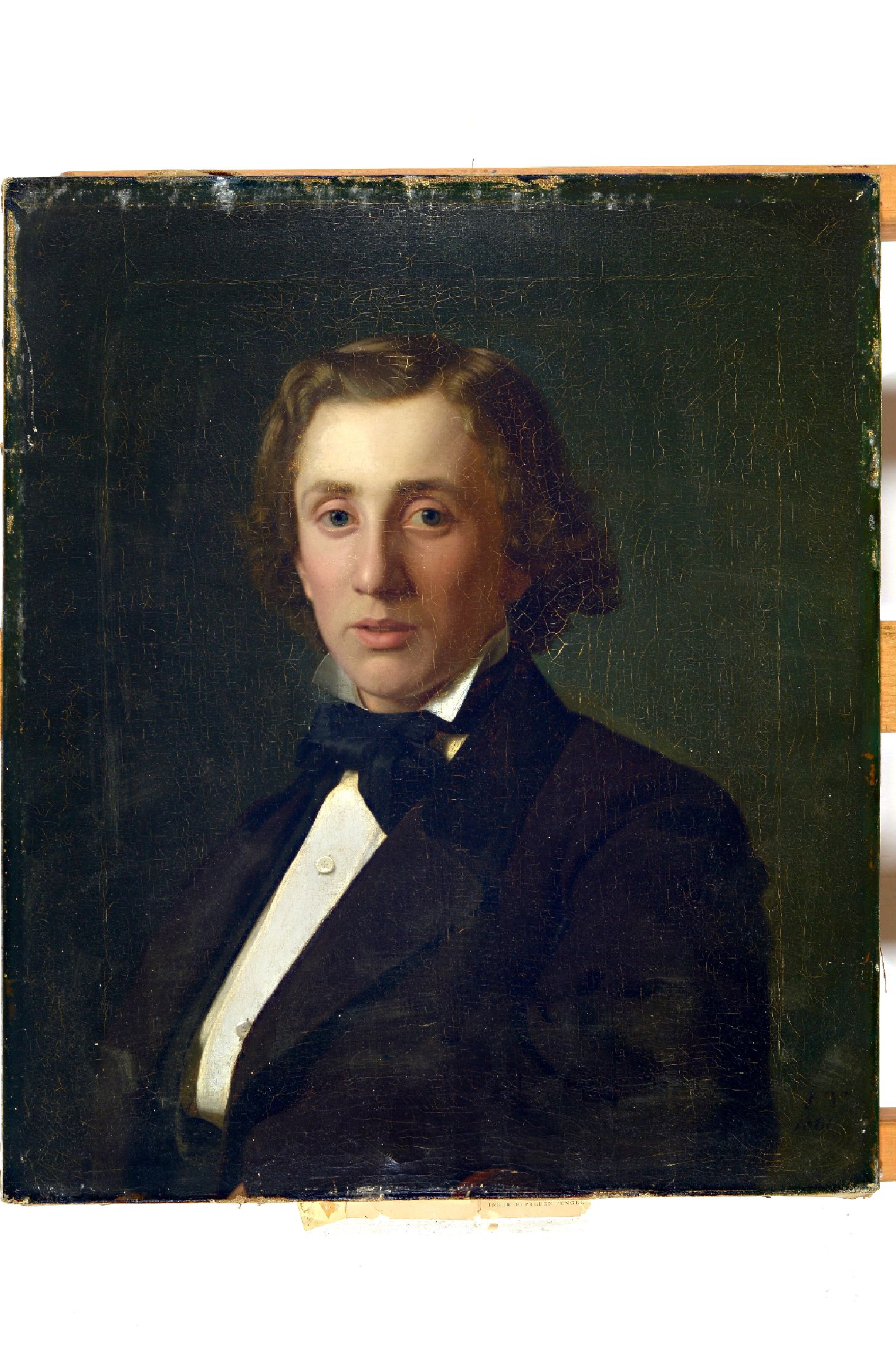 Frederik Vermehren, 1823-1910, Porträt des Johannes Heimdal Fenger (1841-1925), Stadtbaumeister in Randers, Öl/Lwd, rechts unten monogr. FV und ...