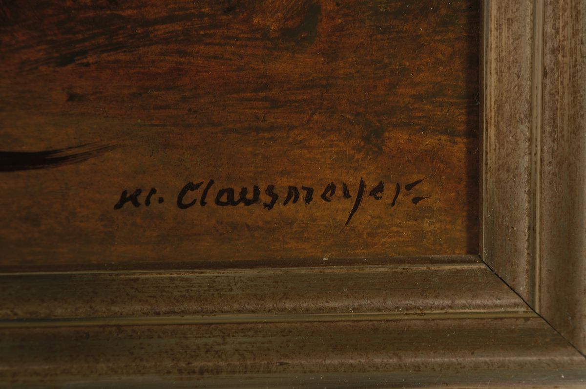 Detail a: Klaus Clausmeyer, 1887-1968 Düsseldorf, Blumenstillleben, Öl/Hartfaser, rechts unten signiert, ca. 80x70cm, R. ca. ca. 94x84cm