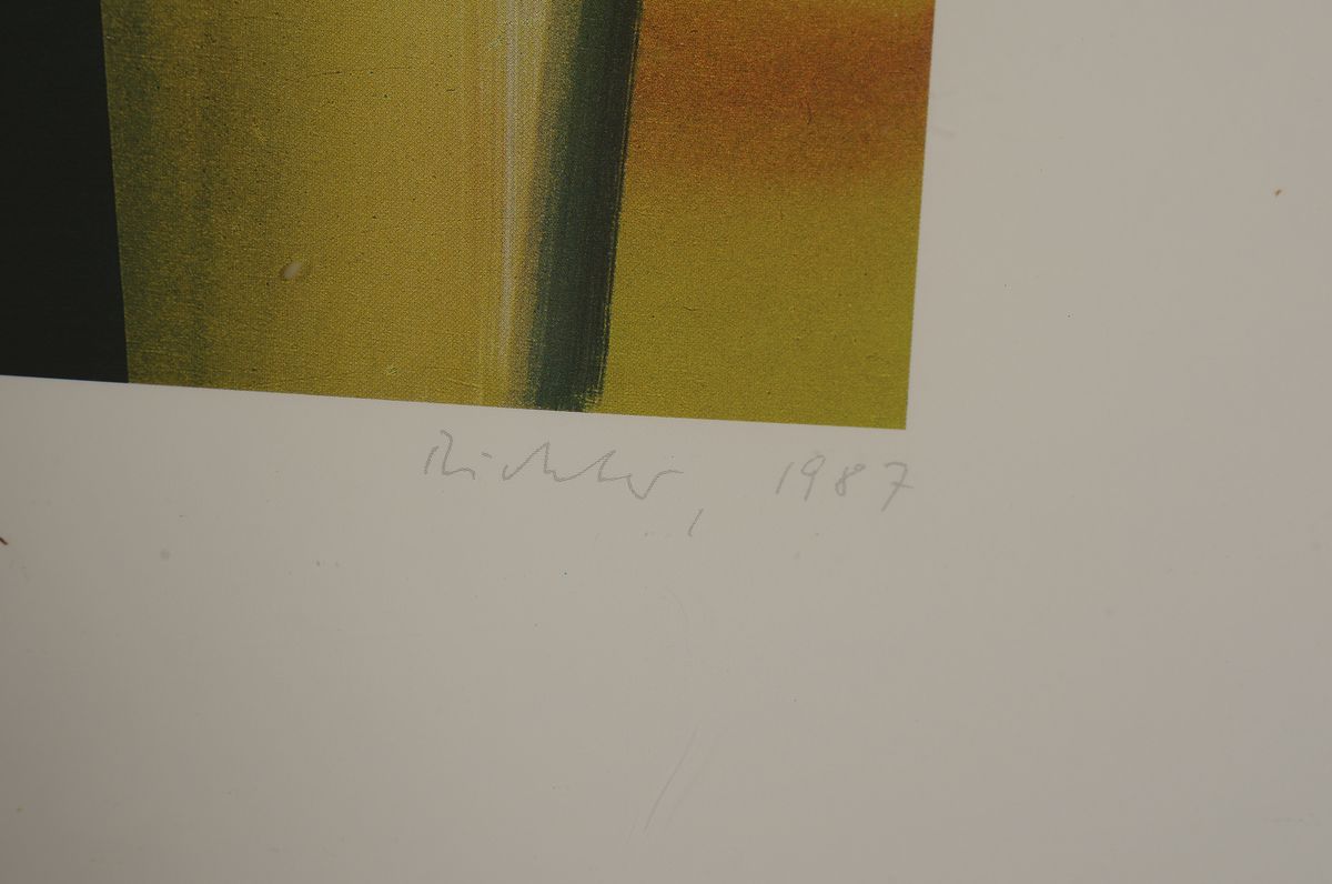 Detail a: Gerhard Richter, geb. 1932, Viktoria I, Farboffset, rechts unten drucksigniert und dat. 1987, ca. 60x40cm, R. ca. 81x61cm