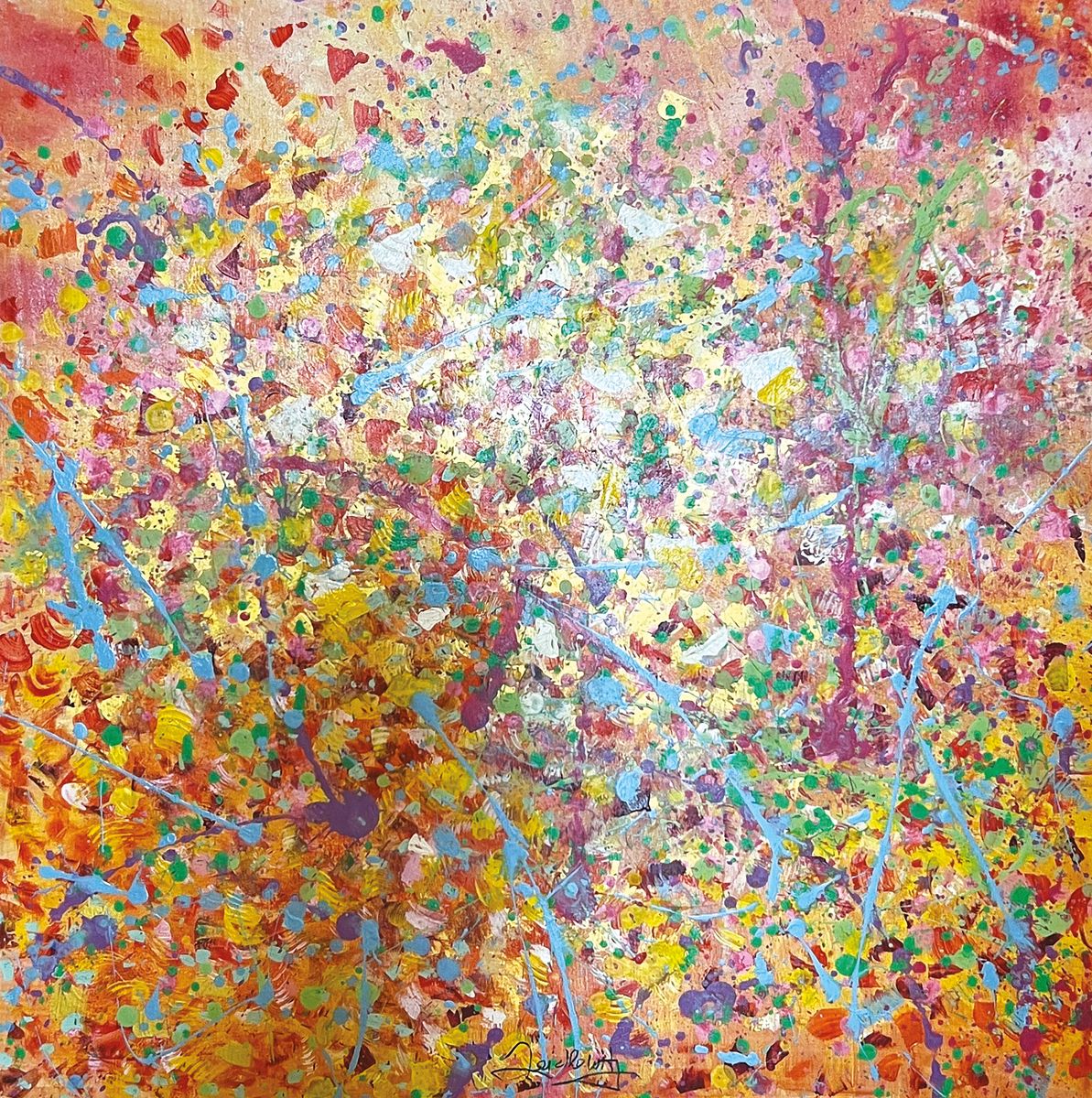 Doris Zeidlewitz, geb. 1959, Studium am Städel in Frankfurt und an der Hochschule für Gestaltung Offenbach, Hier: Acryl/Lwd, mittig sign., ca. ...