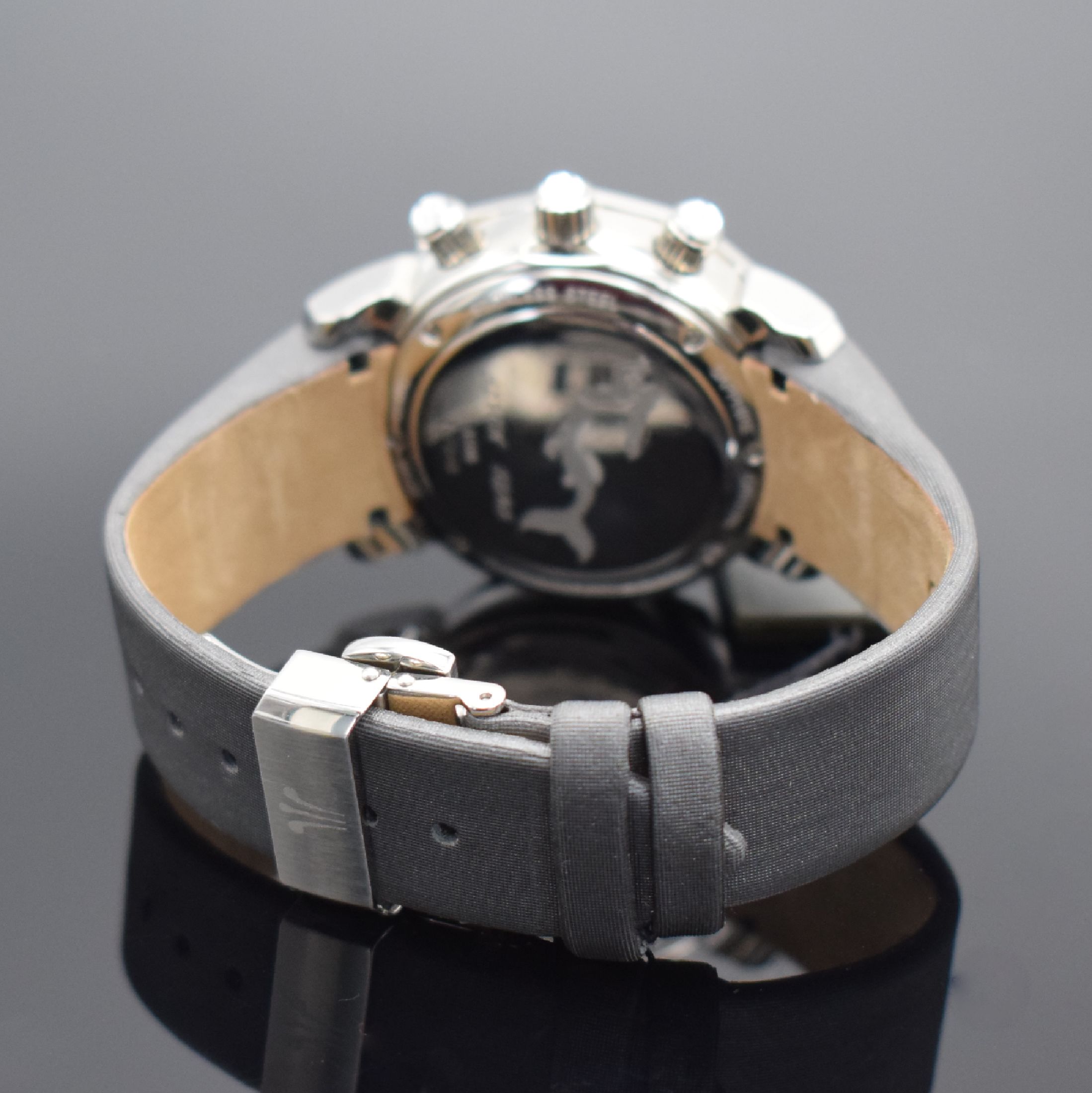 Detail h: CIMIER 3 Damenchronographen aus der Serie Seven Seas in Edelstahl Referenz 6106, Schweiz um 2010, quarz, massives Geh., Boden 6 fach verschr., ...