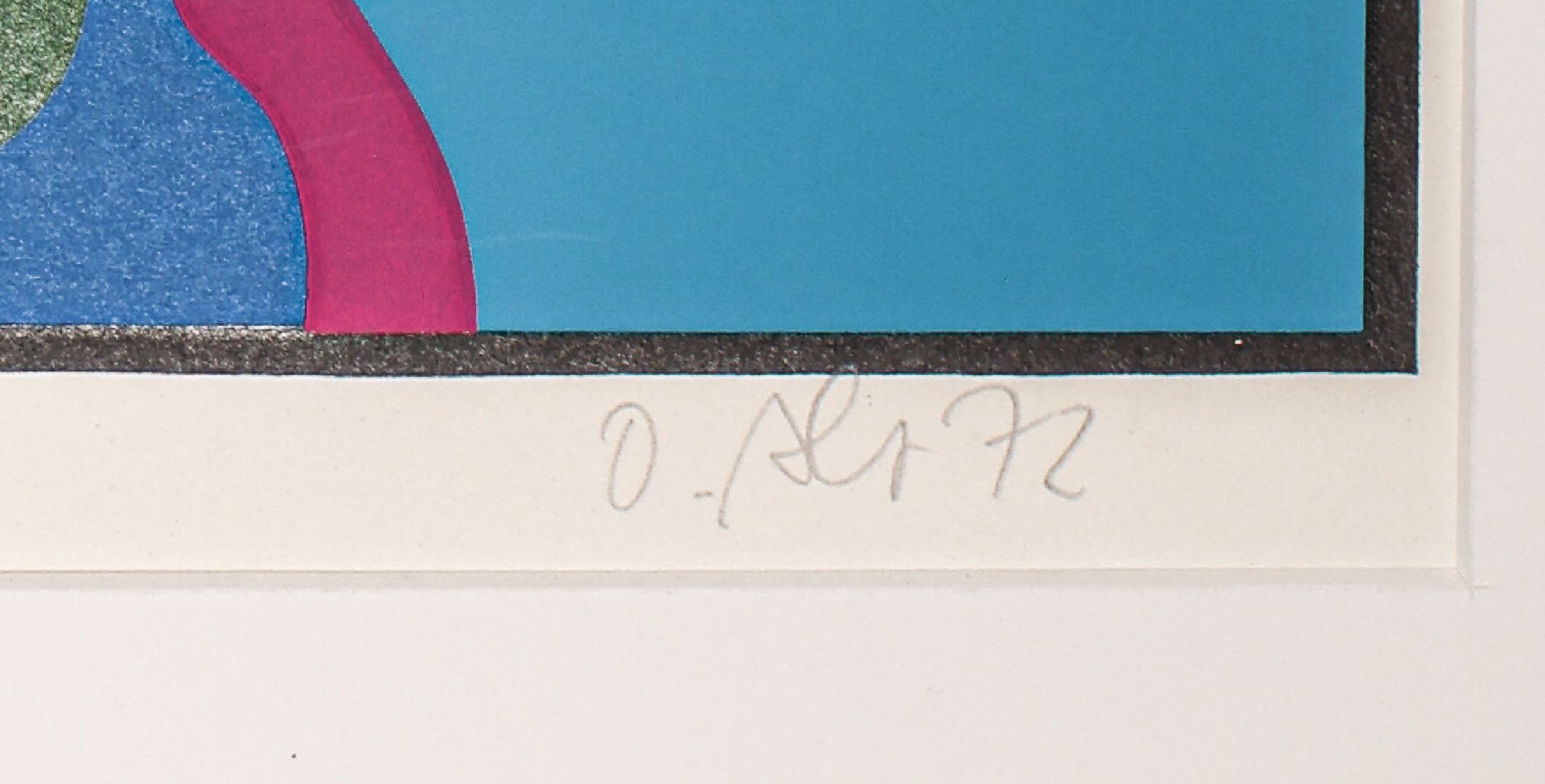 Detail a: Otmar Alt, geb. 1940, Farbsiebdruck, sign., num. 157/200, PP, ca. 80x68 cm , PP mit Flecken