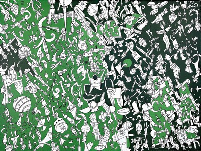 Image Javier de la Poza, "Strategie", öl/Lwd verso sign., ca. 60x80 cm