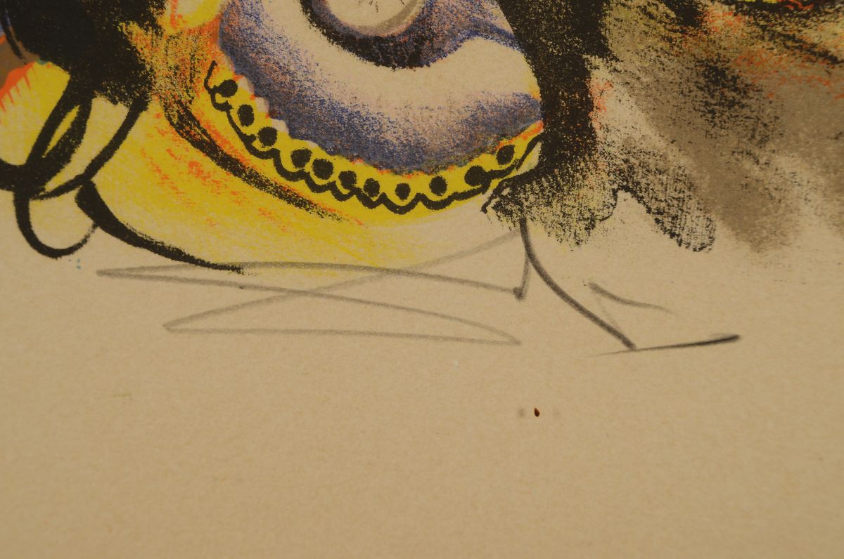 Detail a: Salvador Dali, 1904-1989, Les Bouches, papillons surrealistes, Farblithographie von 1972, handsigniert und num. 100/150, ca. 53x39.5cm, u.Gl., R. ca. ...