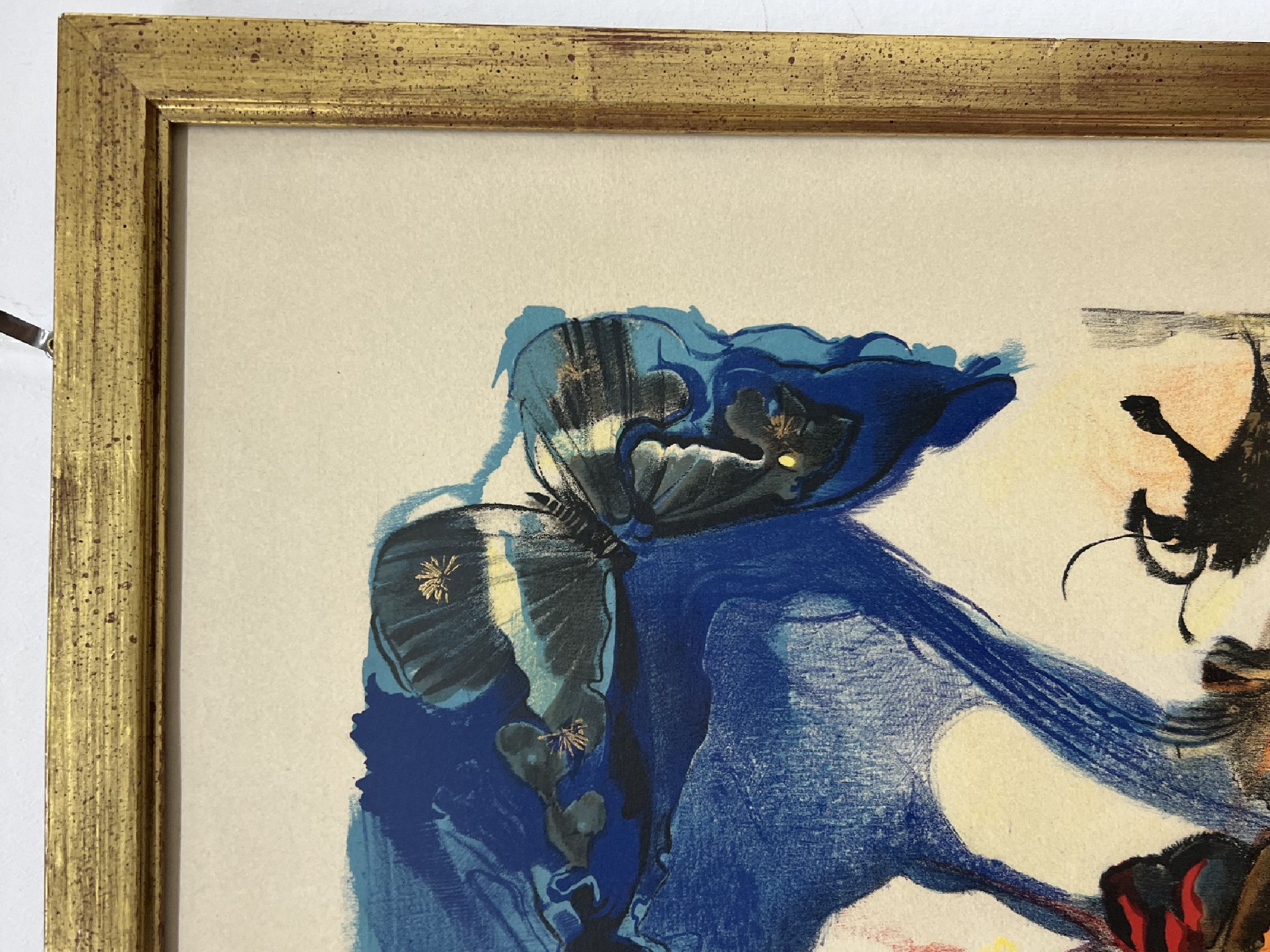Detail b: Salvador Dali, 1904-1989, Les Bouches, papillons surrealistes, Farblithographie von 1972, handsigniert und num. 100/150, ca. 53x39.5cm, u.Gl., R. ca. ...