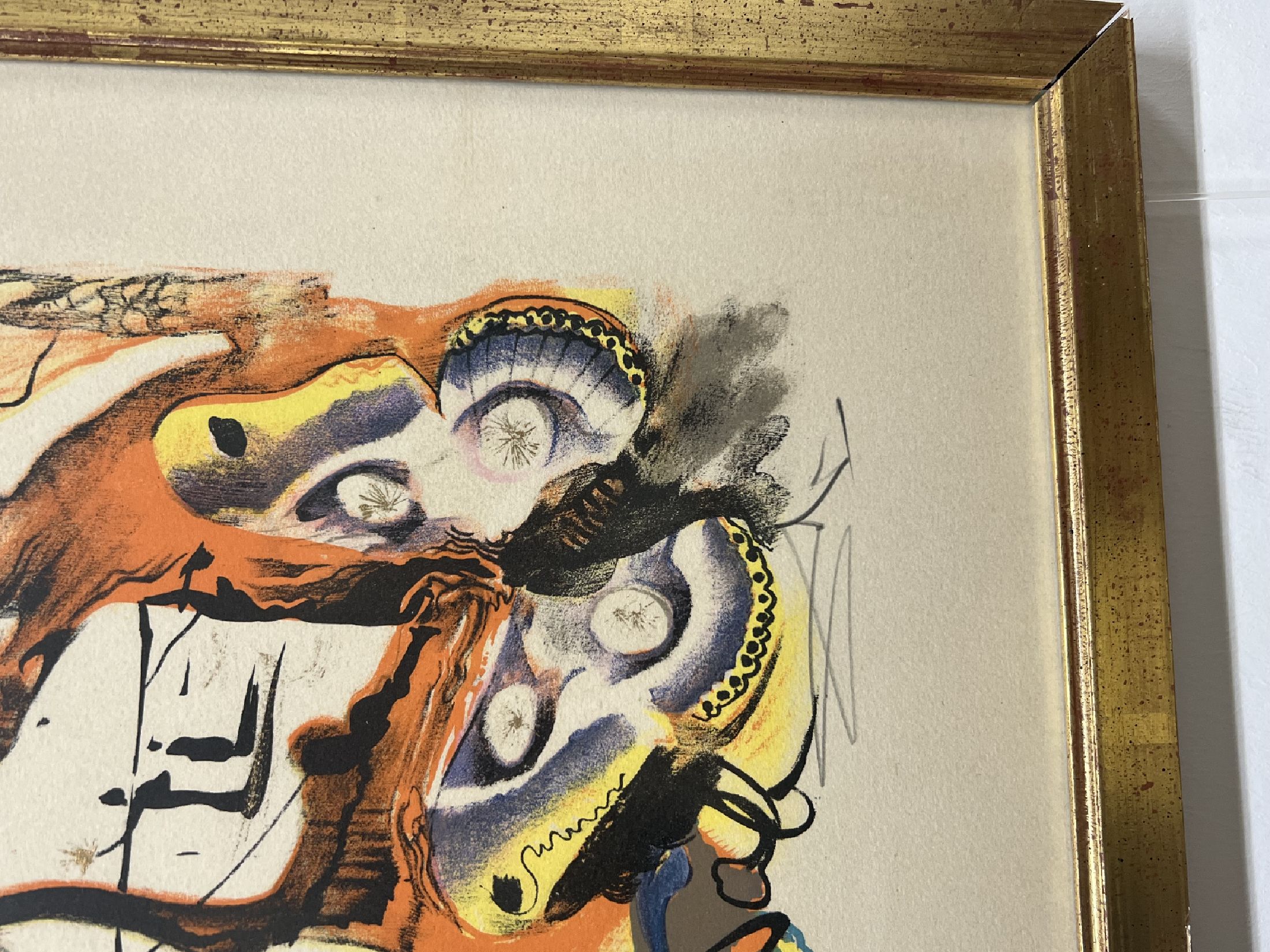 Detail c: Salvador Dali, 1904-1989, Les Bouches, papillons surrealistes, Farblithographie von 1972, handsigniert und num. 100/150, ca. 53x39.5cm, u.Gl., R. ca. ...