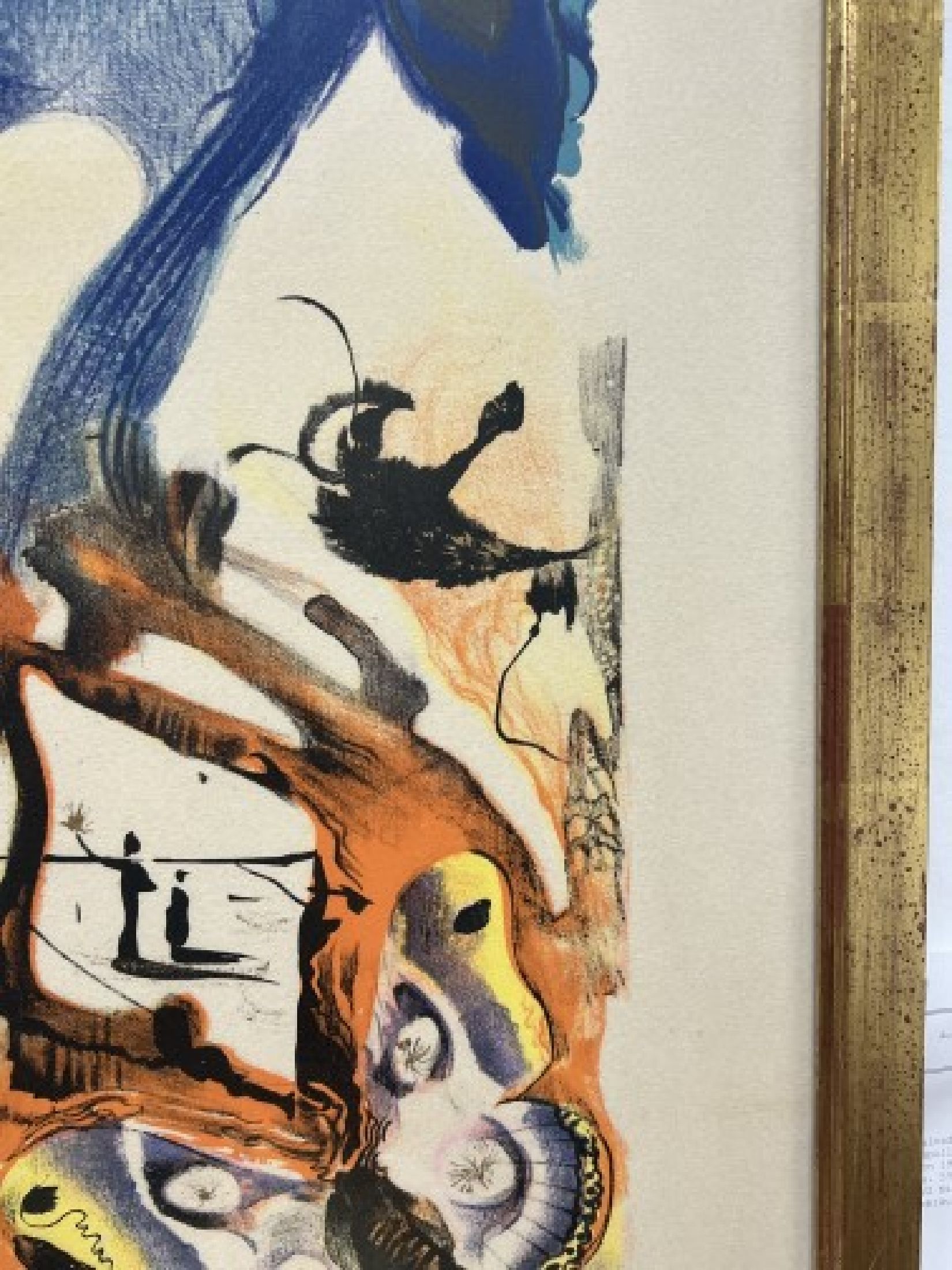 Detail f: Salvador Dali, 1904-1989, Les Bouches, papillons surrealistes, Farblithographie von 1972, handsigniert und num. 100/150, ca. 53x39.5cm, u.Gl., R. ca. ...