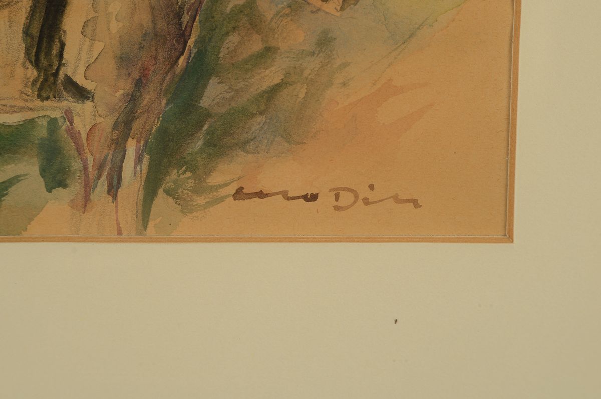 Detail a: Otto Dill, 1884 Neustadt a.d. Weinstraße-1957 Bad Dürkheim, drei Reiter zu Pferd, Aquarell auf Papier, rechts unten signiert, 13x19cm, PP, u.Gl., ...