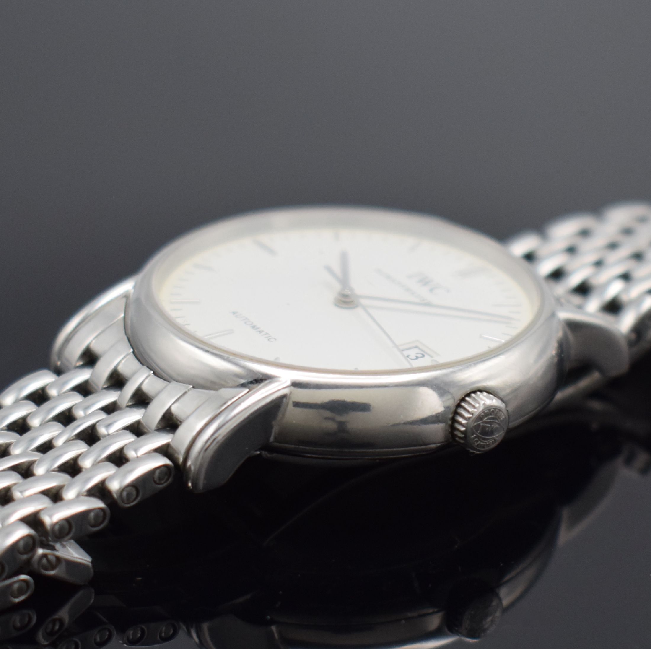 Detail c: IWC Armbanduhr Portofino in Edelstahl Referenz IW353303, Automatik, Edelstahlgeh. inkl. orig. Gliederband m. dopp. Faltschl., Boden 4 -fach verschr., ...