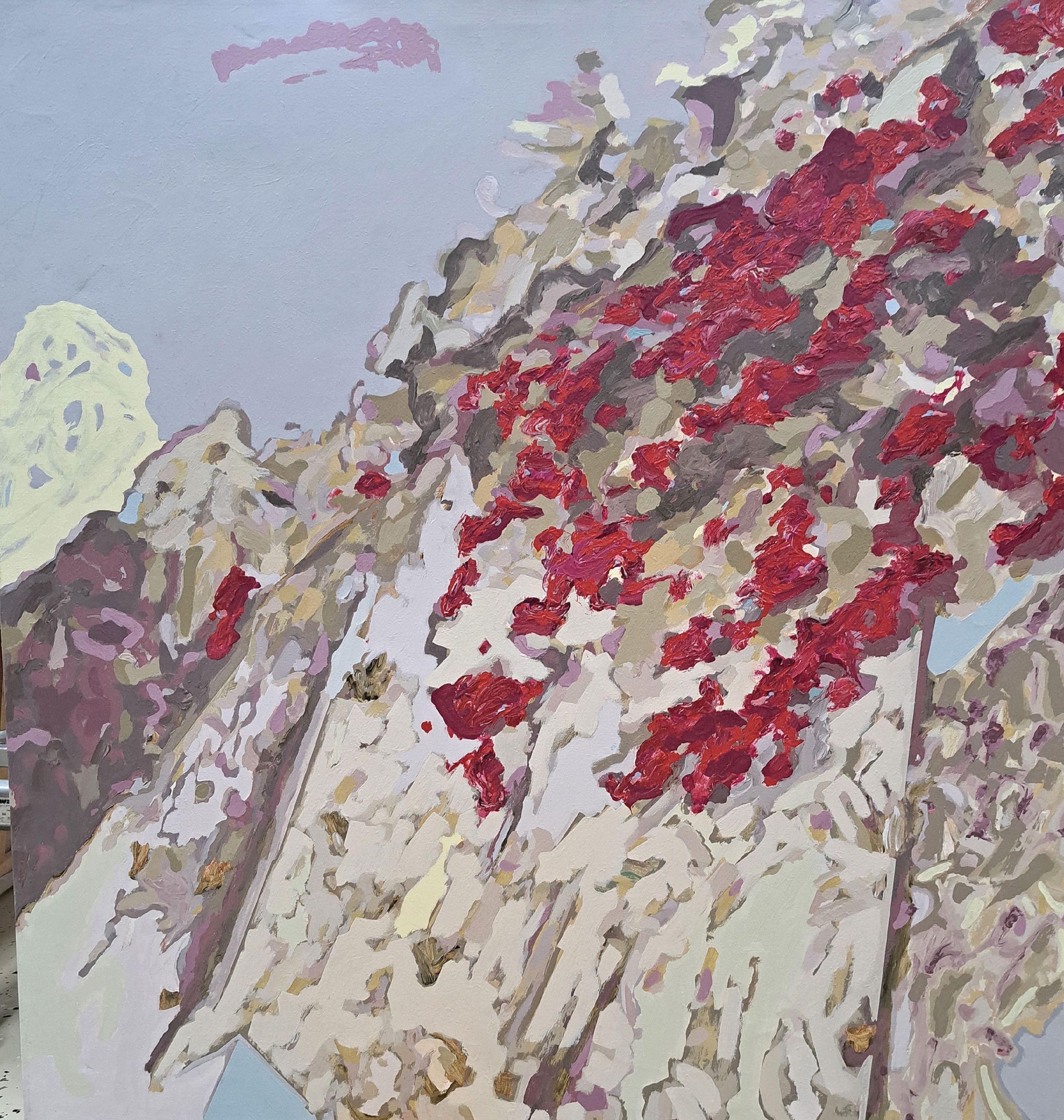 Detail k: Harald Jakob, geb. 1937 Dresden, "ohne Titel", Komposition wohl südfranzösischer Landschaft, verso signiert und datiert 1997, bez., ...