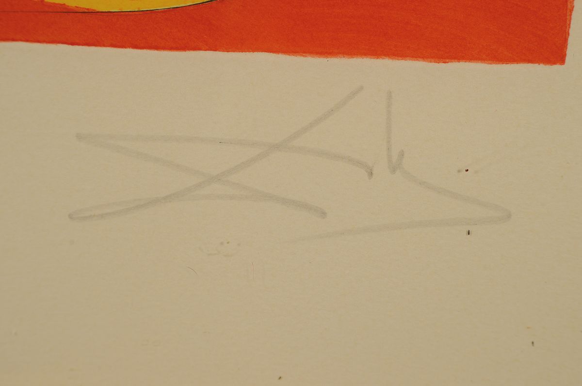 Detail a: Salvador Dali, 1904-1989, Naphtali, Kaltnadelradierung mit Pochoir aus der Serie Die zwölf Stämme Israels von 1973, handsign. und num. G 54/195, ...