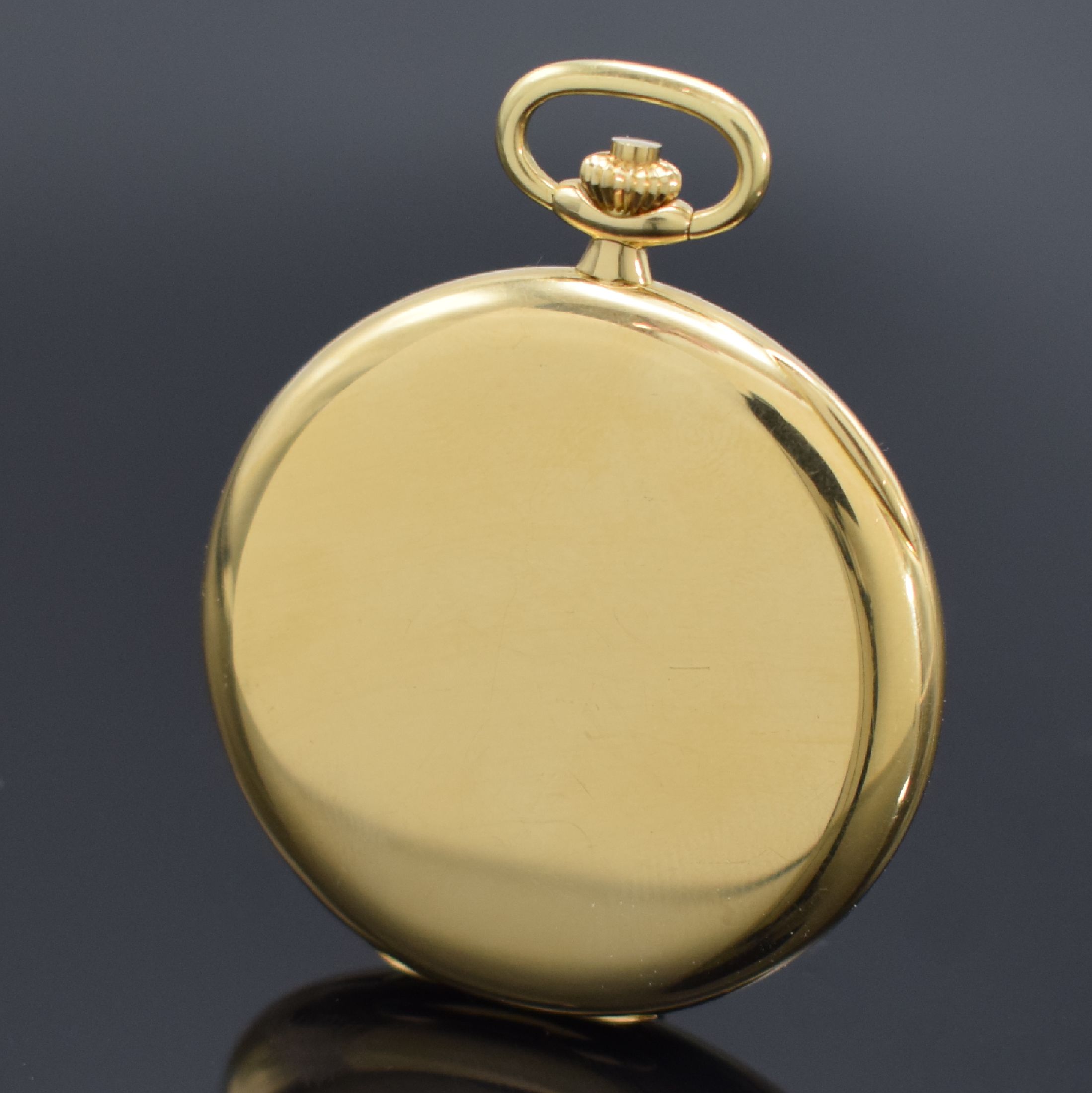 Detail c: PATEK PHILIPPE Savonette Herrentaschenuhr in GG 750/000 Referenz 865, Schweiz um 1990, schweres, glattes Geh., weißes Lackzifferbl. mit röm. ...