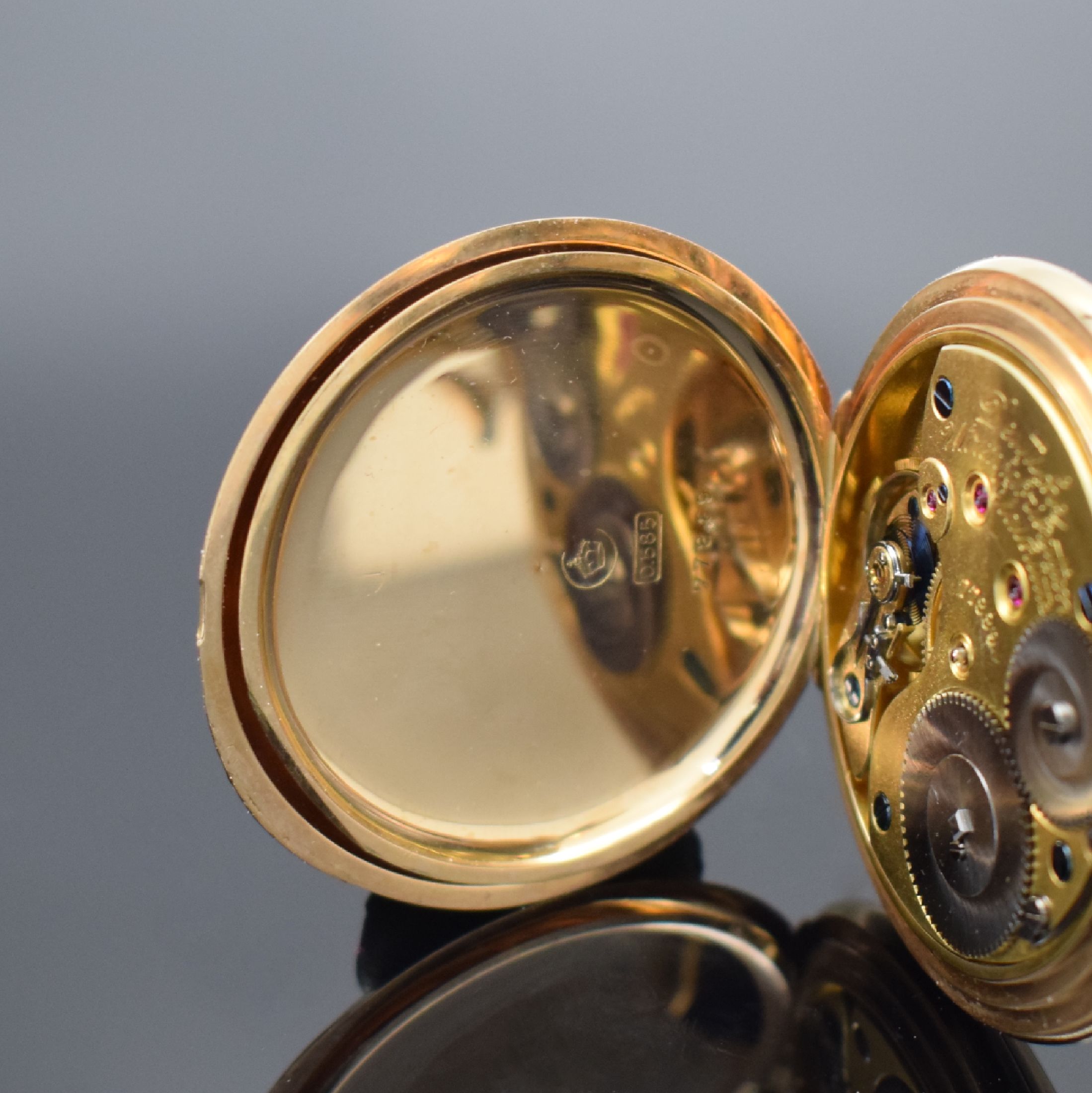 Detail f: DEUTSCHE UHRENFABRIKATION GLASHÜTTE A. LANGE & SÖHNE Herrensavonette in RoséG 585/000, Deutschland verk. lt. beil. Zertifikat von 2001 03/1921, ...
