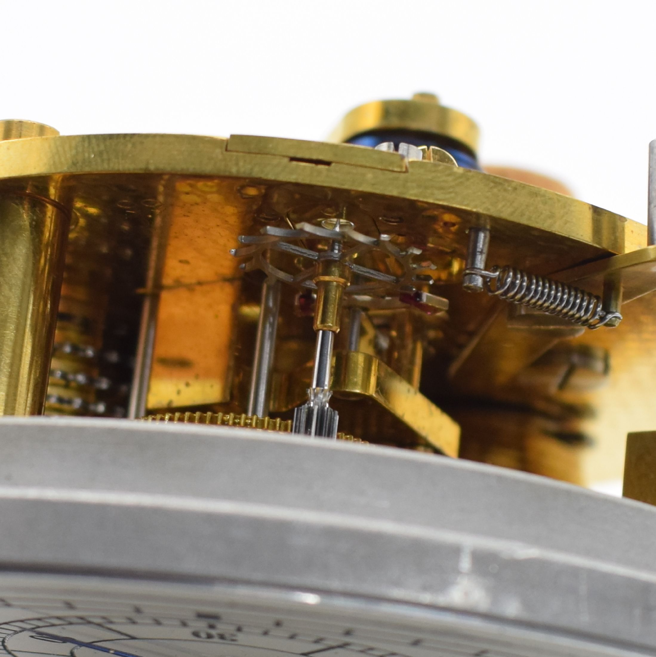 Detail h: GERHARD D. WEMPE Abt. Chronometerwerke seltenes Luftwaffen-Bodenchronometer mit Ankerhemmung Nr. 2899, Deutschland um 1942, 2-tlg., nummern-gleiche ...