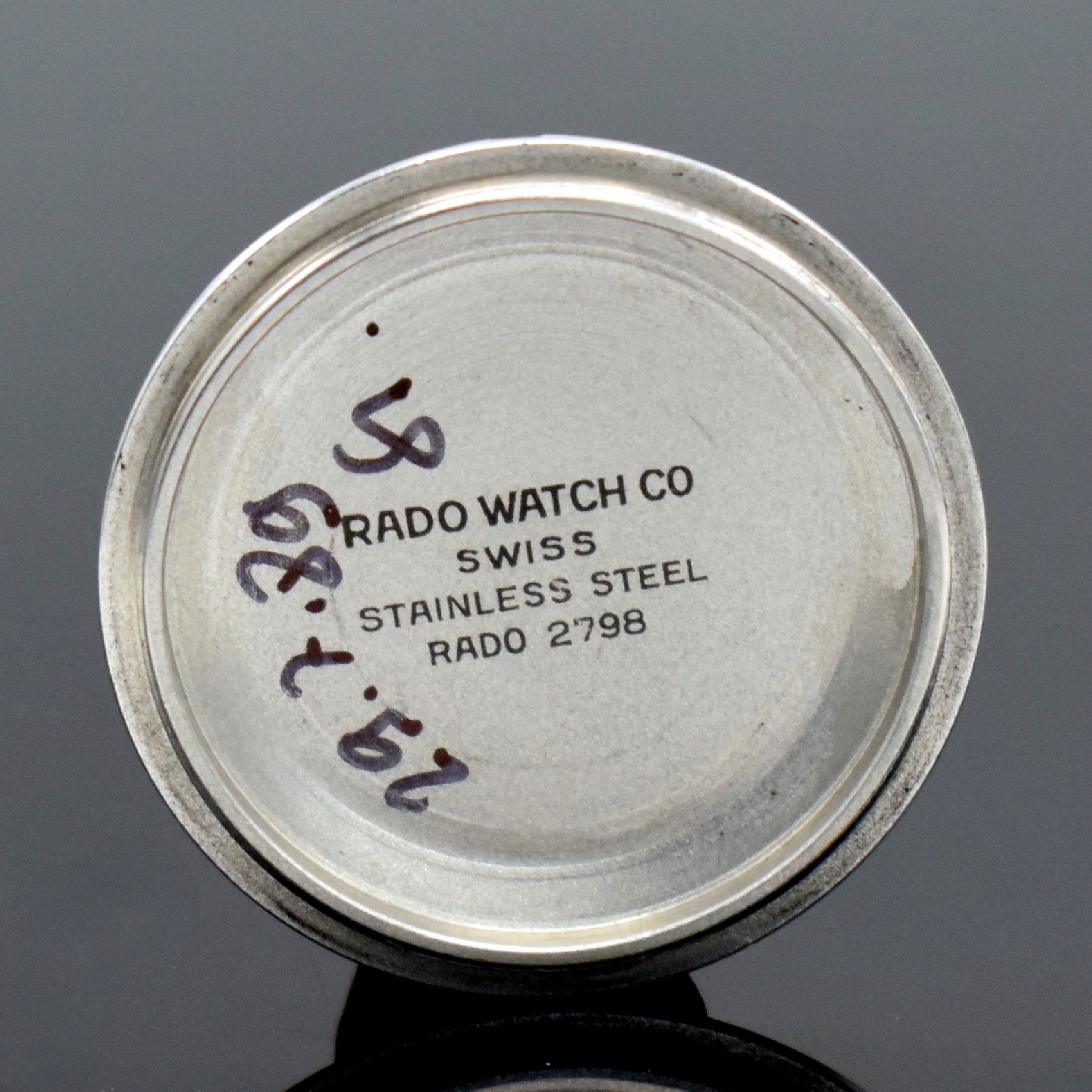 Detail k: RADO Diastar 8/1 ausgefallene Herrenarmbanduhr mit aufwendig facettiertem Glas Ref. 2798, Schweiz um 1970, Automatik, massives Stahlgeh., facett. ...