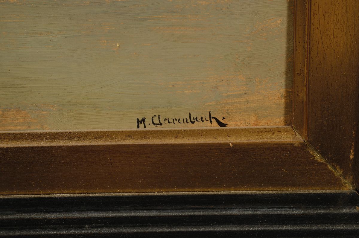 Detail a: Max Clarenbach, 1880 Neuss - 1952 Wittlaer, frühe Förderung durch Andreas Achenbach und Aufnahme in die Elementarklasse an der Akademie ...