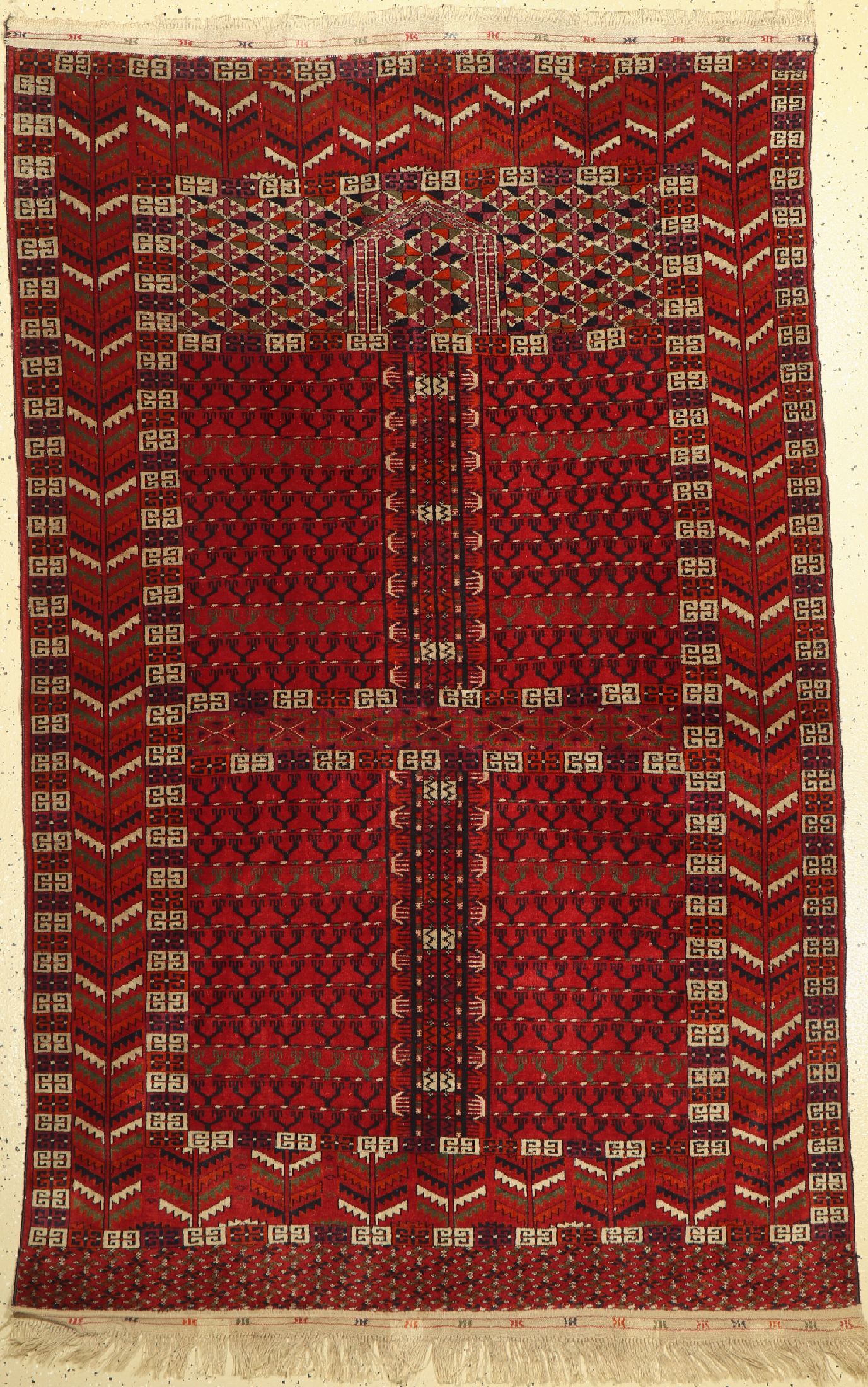 Buchara Engsi, Rußland, ca. 60 Jahre, Wolleauf Wolle, ca. 200 x 125 cm, EHZ: 2-3