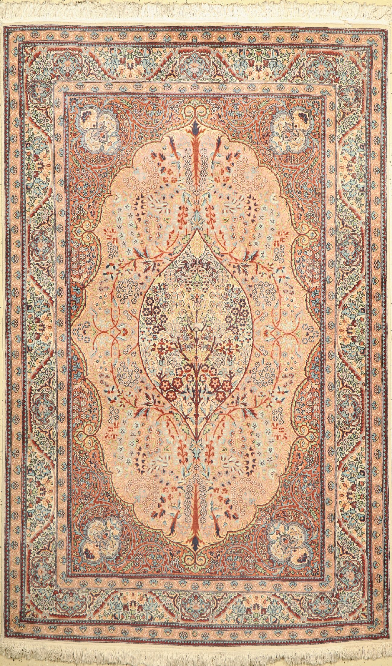 Lahor, Pakistan, ca. 40 Jahre, Wolle auf Baumwolle, ca. 224 x 140 cm, EHZ: 2