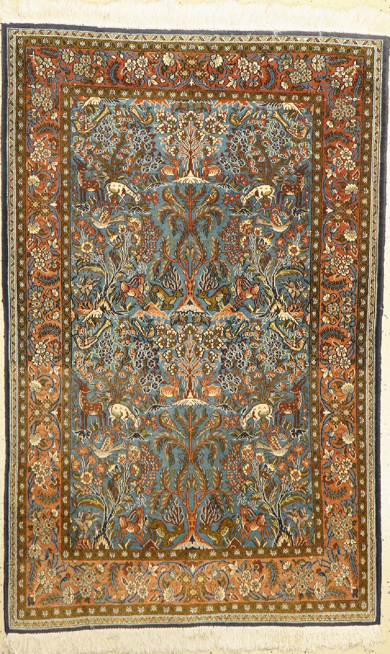 Ghom, Persien, ca. 40 Jahre, Wolle auf Baumwolle, ca. 173 x 110 cm, EHZ: 2