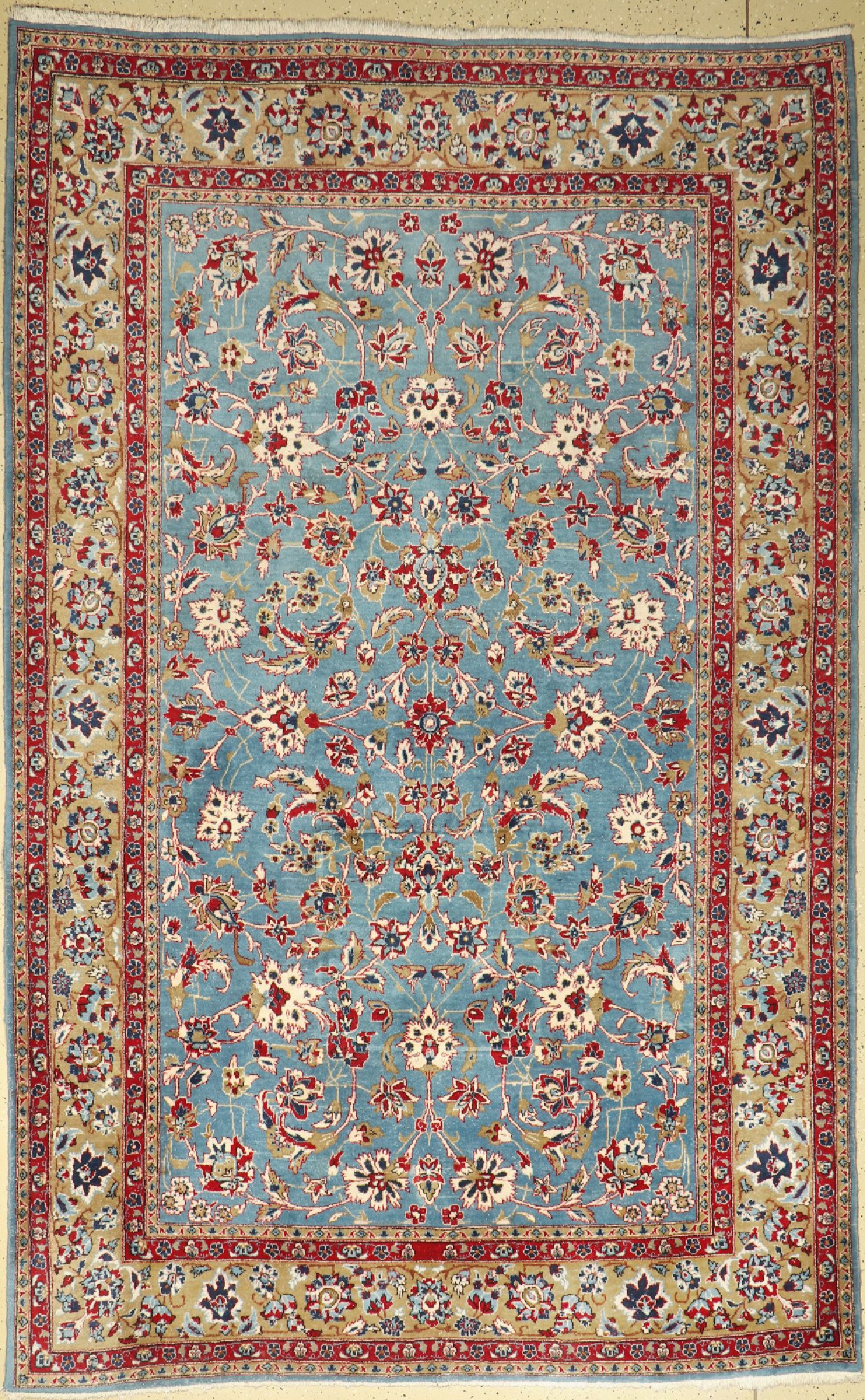 Yazd, Persien, ca. 50 Jahre, Wolle auf Baumwolle, ca. 321 x 204 cm, EHZ: 3