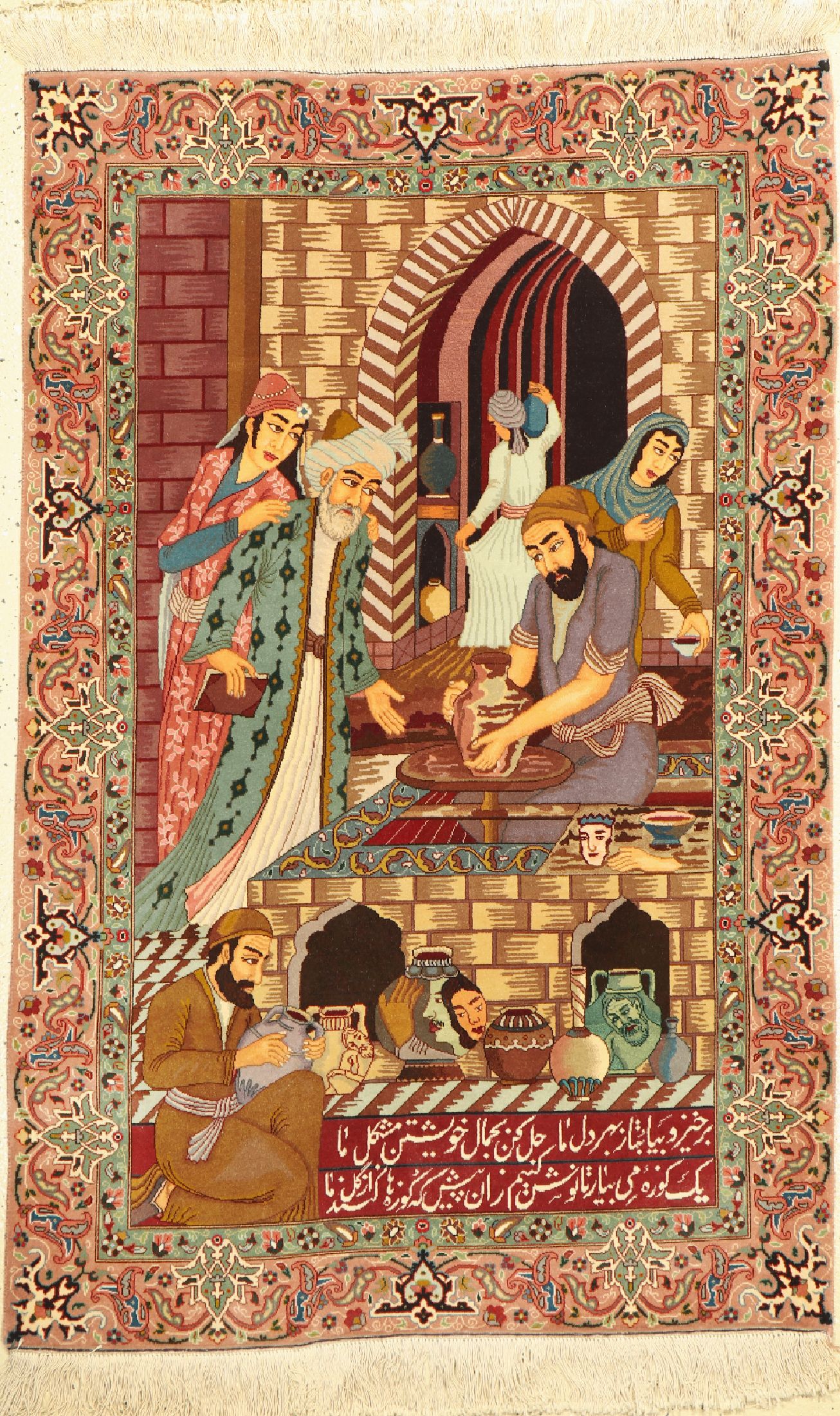 Täbriz fein(50 Raj), Persien, ca. 50 Jahre,Korkwolle, ca. 153 x 100 cm, ca. 500.000 Kn/qm, EHZ: 1-2