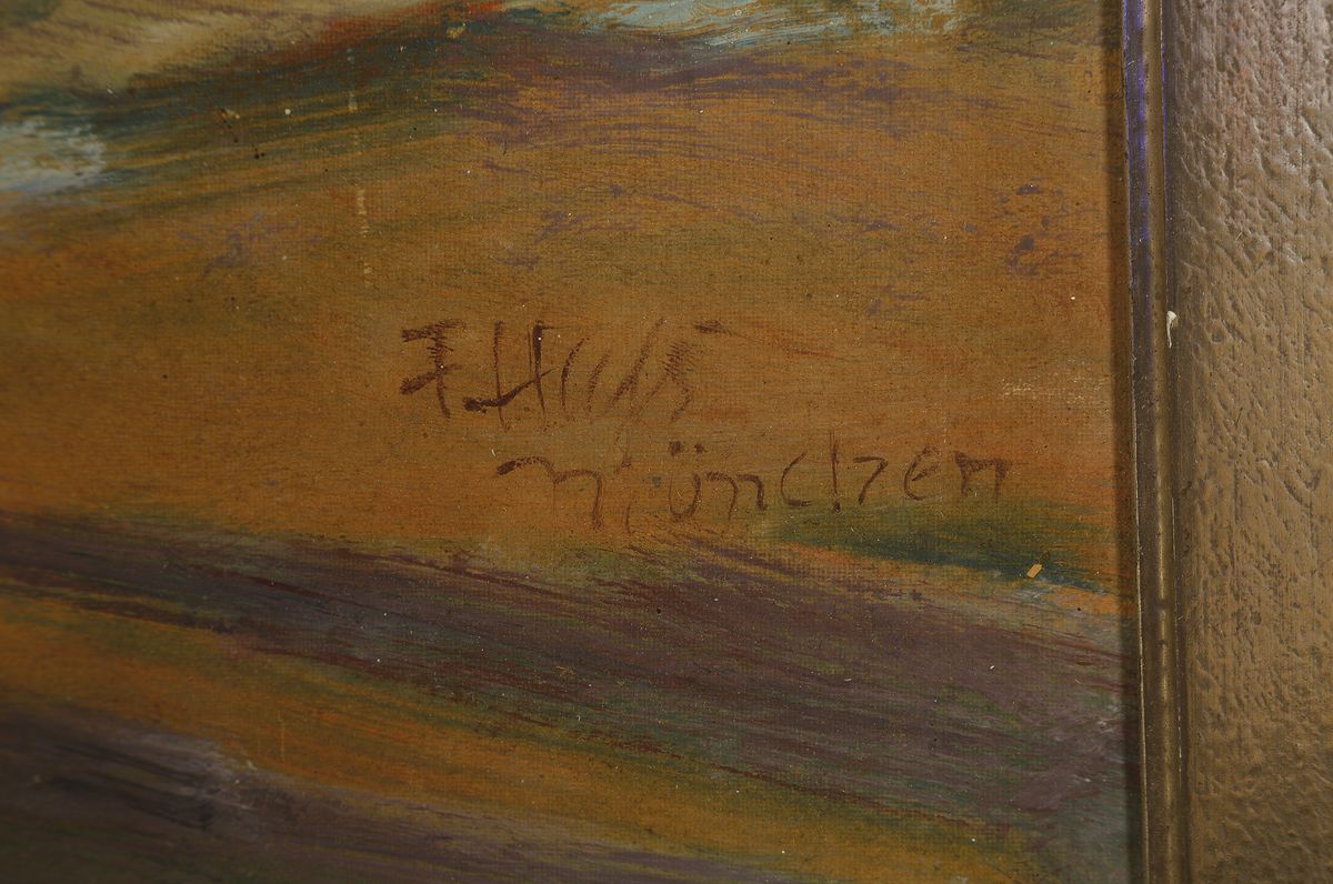 Detail a: Fritz Haß, 1864 Heiligenbad-1930 Lugano, Brandung, Öl/Holz, rechts unten signiert und bez. München, ca. 36x54cm, R. ca. 40.5x 59cm