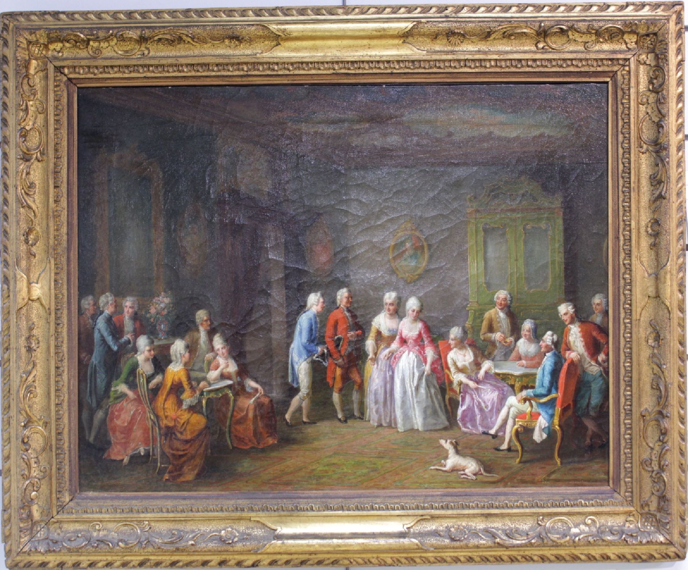 Detail l: Felix Henri Giacomotti, 1828 Quingey - 1909 Besancon, Studium an der Ecole des Beaux -Arts Paris, Öl/Lwd, rechts unten signiert, galante ...