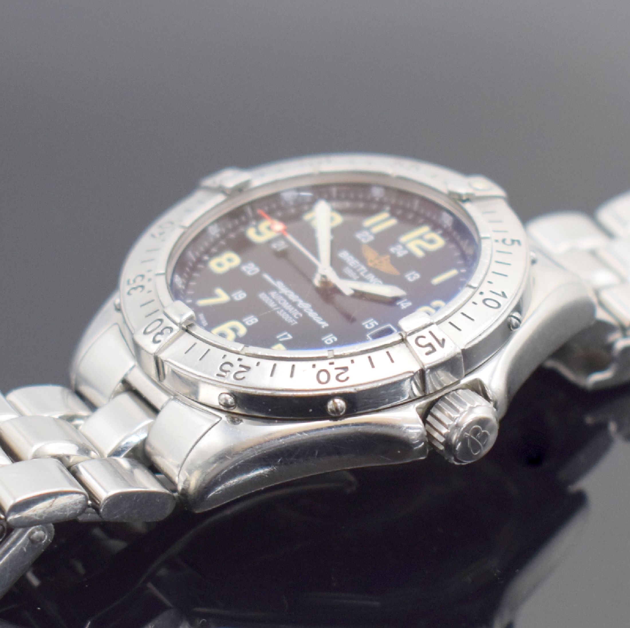 Detail c: BREITLING Colt Superocean Herrenarmbanduhr Referenz A17340, Schweiz verk. lt. beil. Pap. 11/2000, Automatik, verschr. Edelstahlgeh., orig. ...