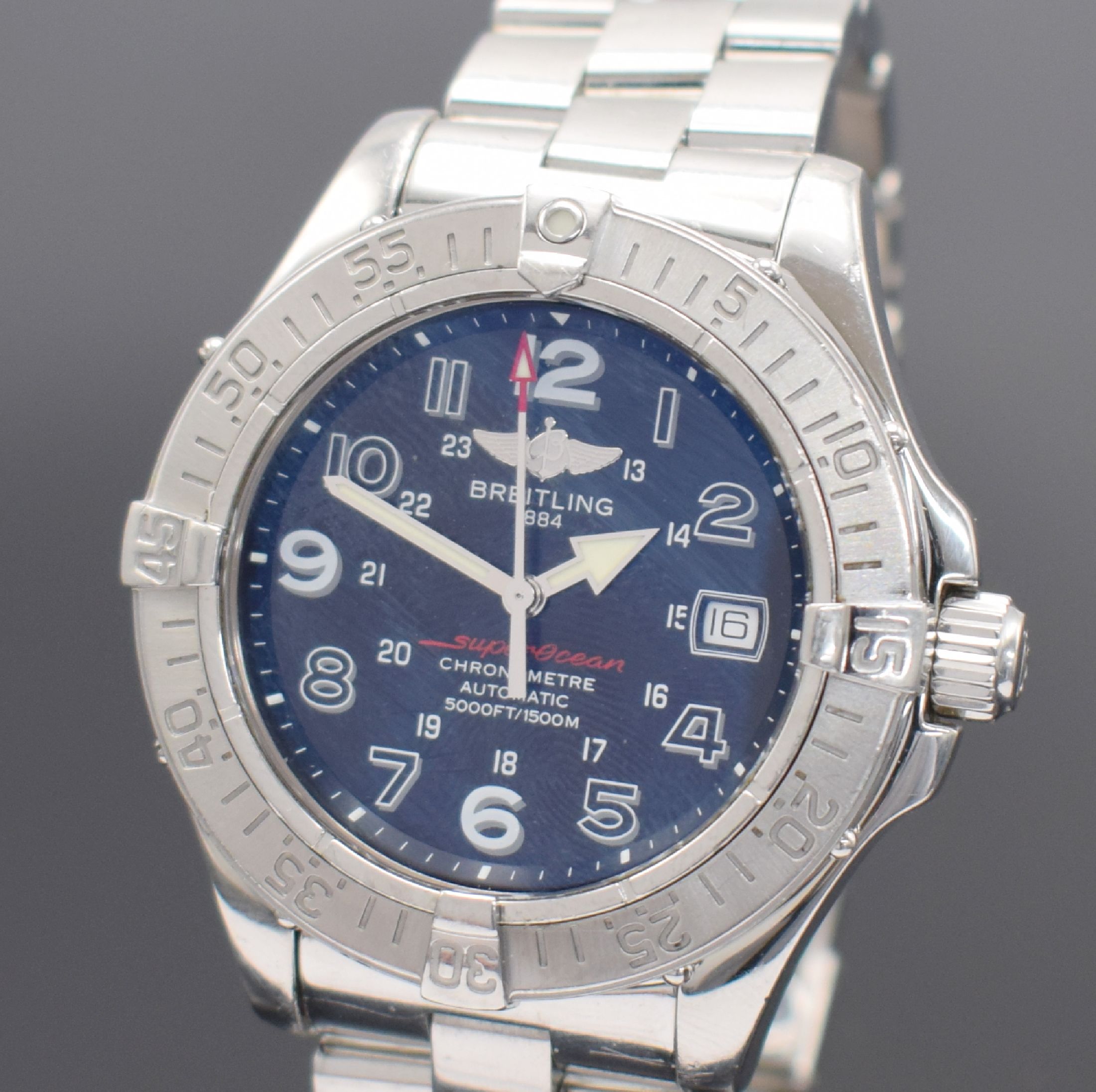Detail a: BREITLING Armbanduhr Superocean Chronometer Referenz A17360, Schweiz verk. lt. beil. Pap. 05/2010, Automatik, Edelstahlgeh. inkl. Edelstahlband mit ...