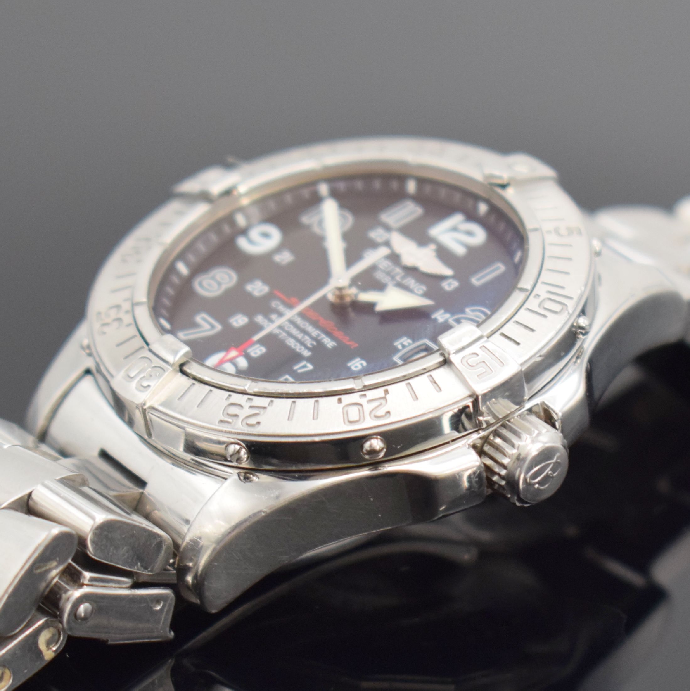Detail c: BREITLING Armbanduhr Superocean Chronometer Referenz A17360, Schweiz verk. lt. beil. Pap. 05/2010, Automatik, Edelstahlgeh. inkl. Edelstahlband mit ...