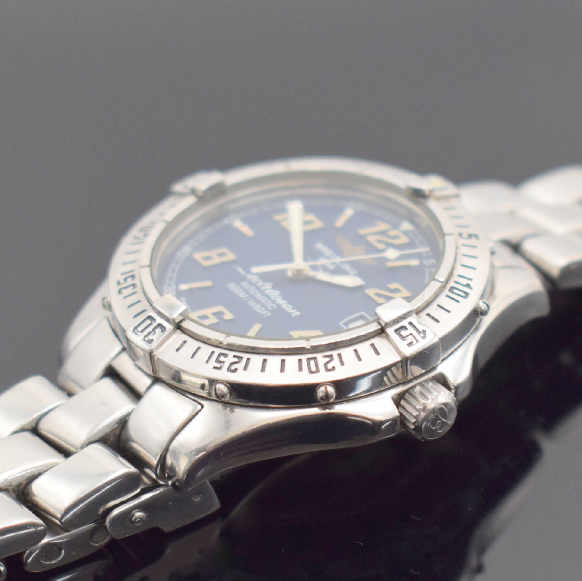 Detail c: BREITLING Colt Ocean Herrenarmbanduhr in StahlReferenz A17050, Schweiz verk. lt. beil. Pap. 12/1999, Automatik, verschr. Boden & Krone, orig. ...