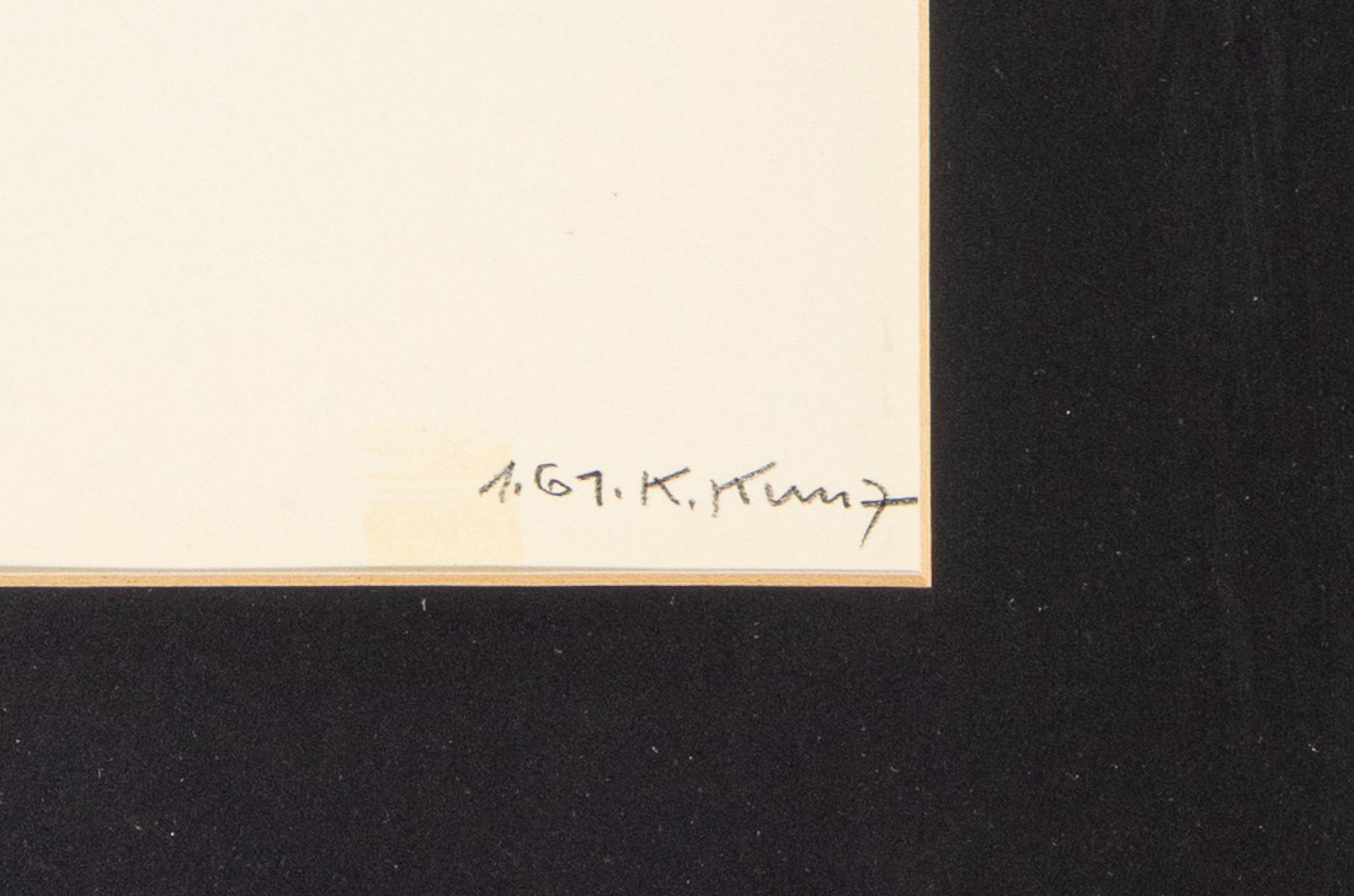 Detail a: Karl Lorenz Kunz, 1905 Augsburg - 1971 Frankfurt am Main, Ausbildung an der Kunstschule von Hans Hofmann, Kurse an der Akademie München, ...