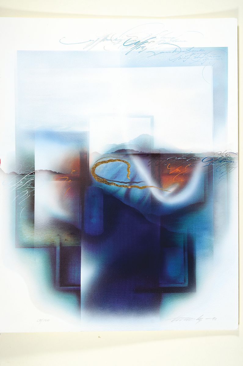 Detail k: Wulf Reinshagen, geb. 1942, serigraphie 1996, sign., num. 58/120, ca. 65x50 cm