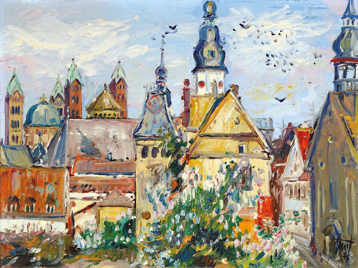Georg Günther Zeuner, 1923 Dresden - 2011 Speyer, Studium an der Kunstgewerbeschule u. der Akademie Dresden, reüssierte v.a. in Arbeiten in ...