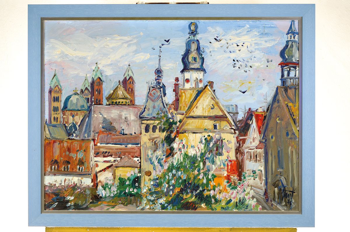 Detail k: Georg Günther Zeuner, 1923 Dresden - 2011 Speyer, Studium an der Kunstgewerbeschule u. der Akademie Dresden, reüssierte v.a. in Arbeiten in ...